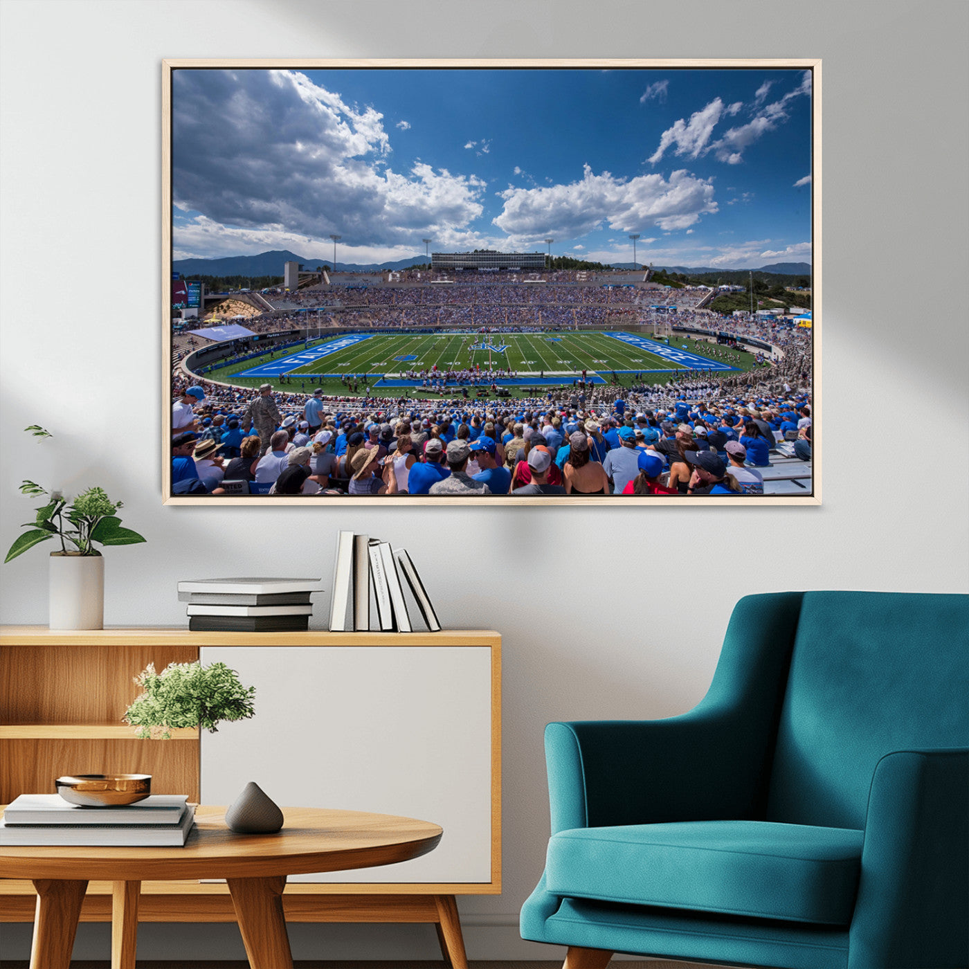 59281-MGV-CV-36X24-Air Force Falcons Football Team Print - Colorado Springs Falcon Stadium Wall Art Canvas Print