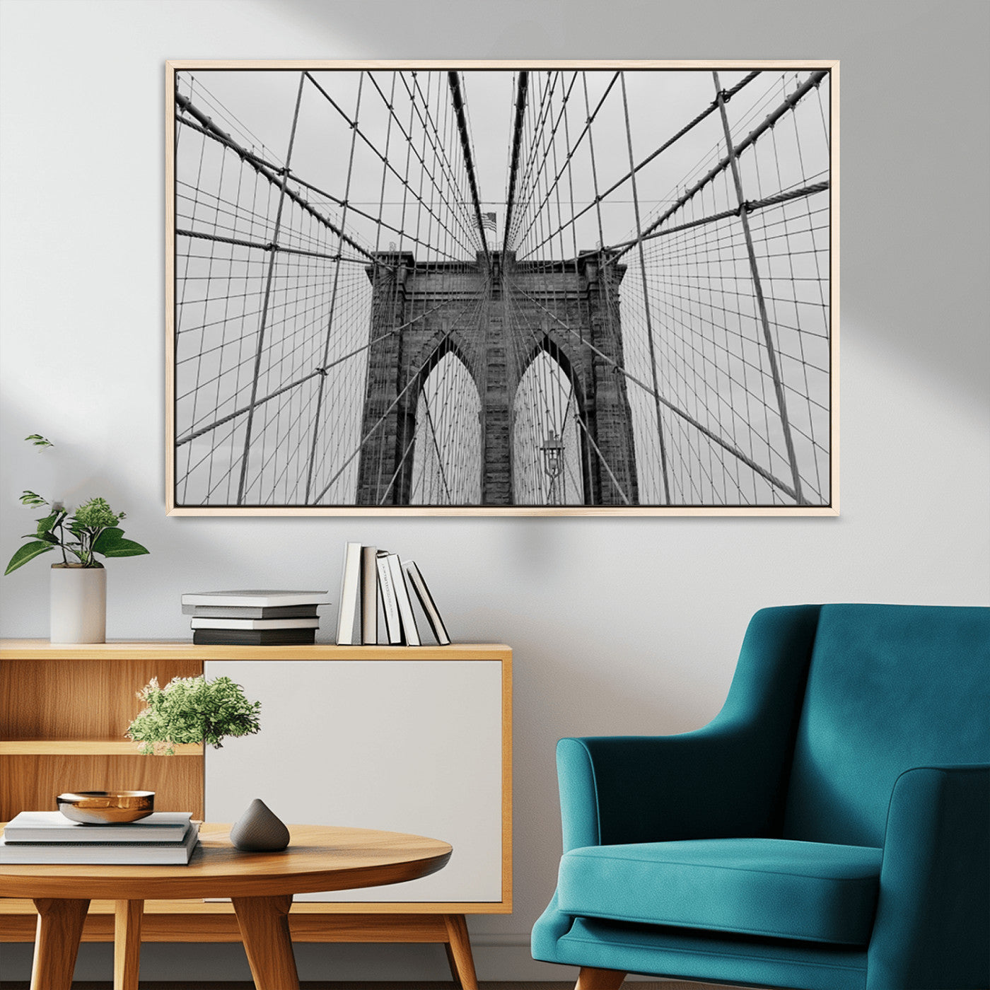 -Large Brooklyn Bridge Wall Art Canvas Print