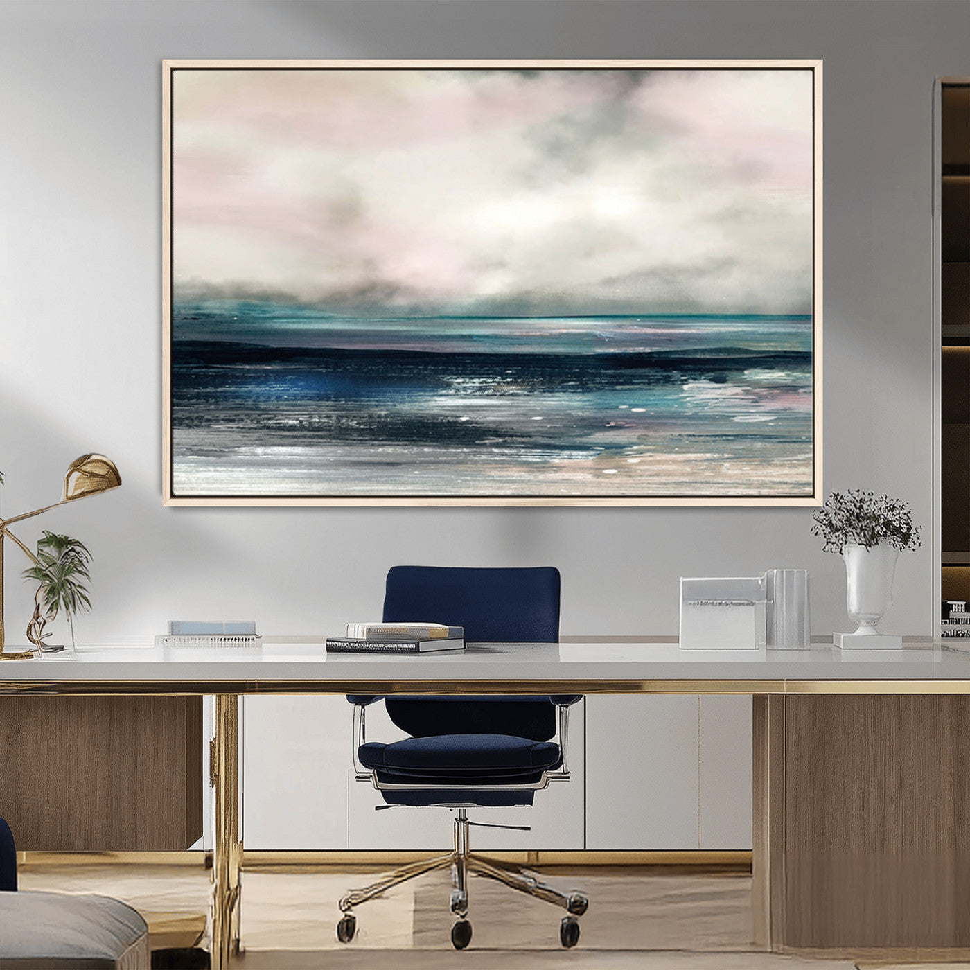 63797-MGV-FC-36X24_Natural-Contemporary Abstract Wall Art Canvas Print
