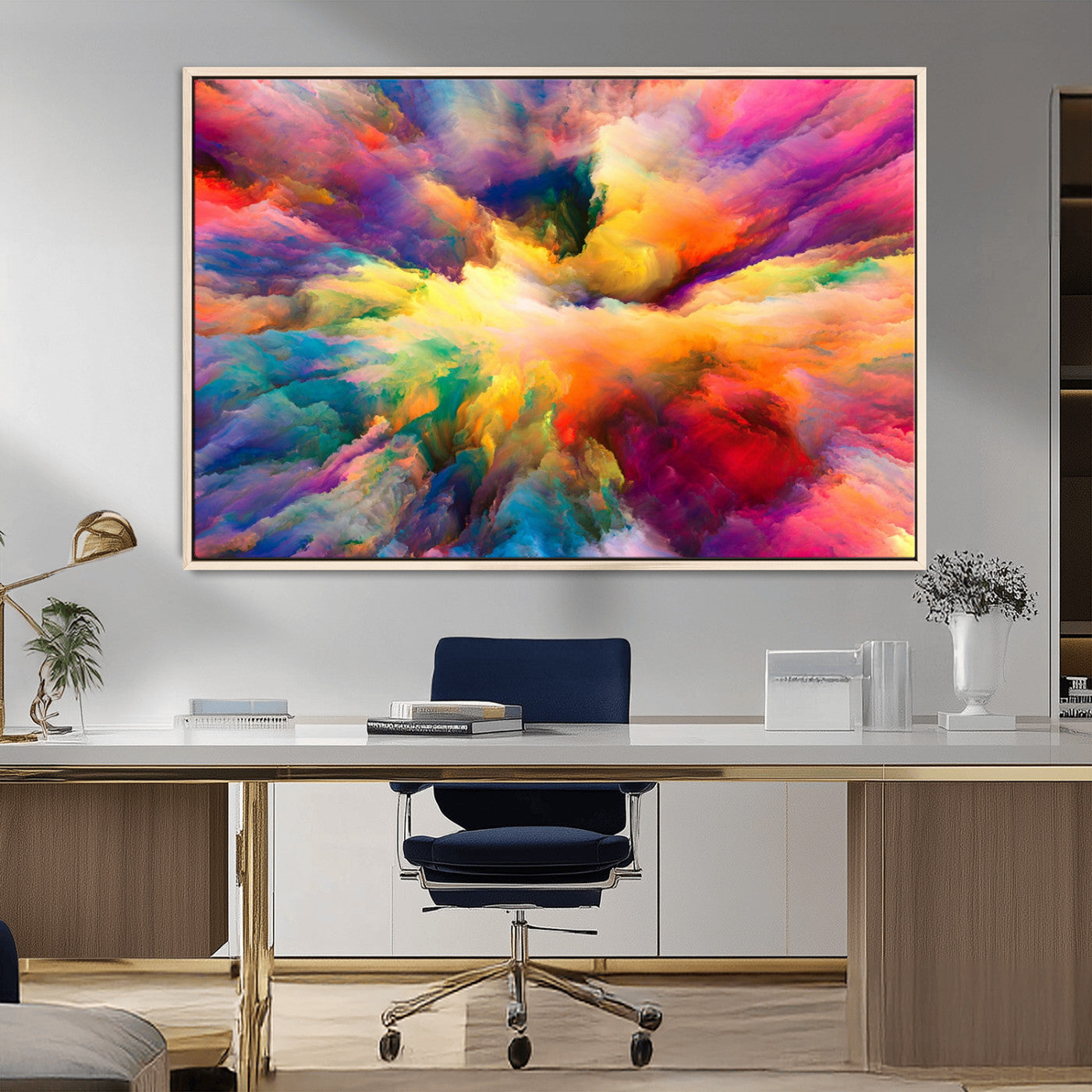 61038-MGV-FC-36X24_Natural-Blazing Vibrant Colors Cloud Wall Art Canvas Print
