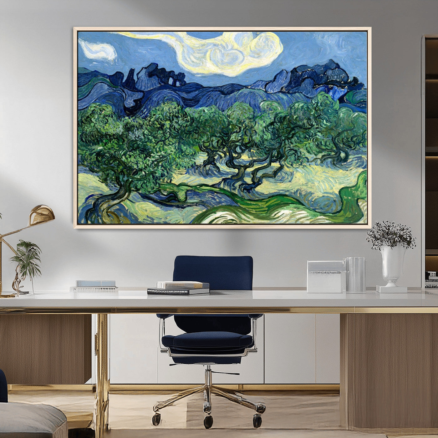 80252-MGV-CV-36X24-Olive Trees Van Gogh Wall Art Canvas Print