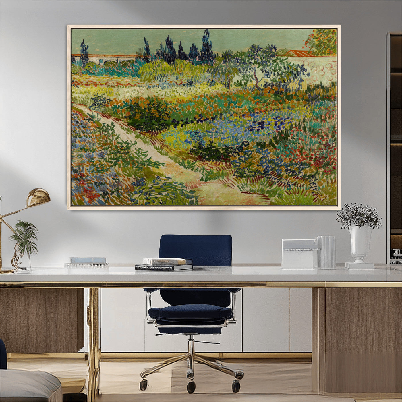 96965-MGV-CV-36X24-Vincent van Gogh Garden at Arles Wall Art Canvas Print