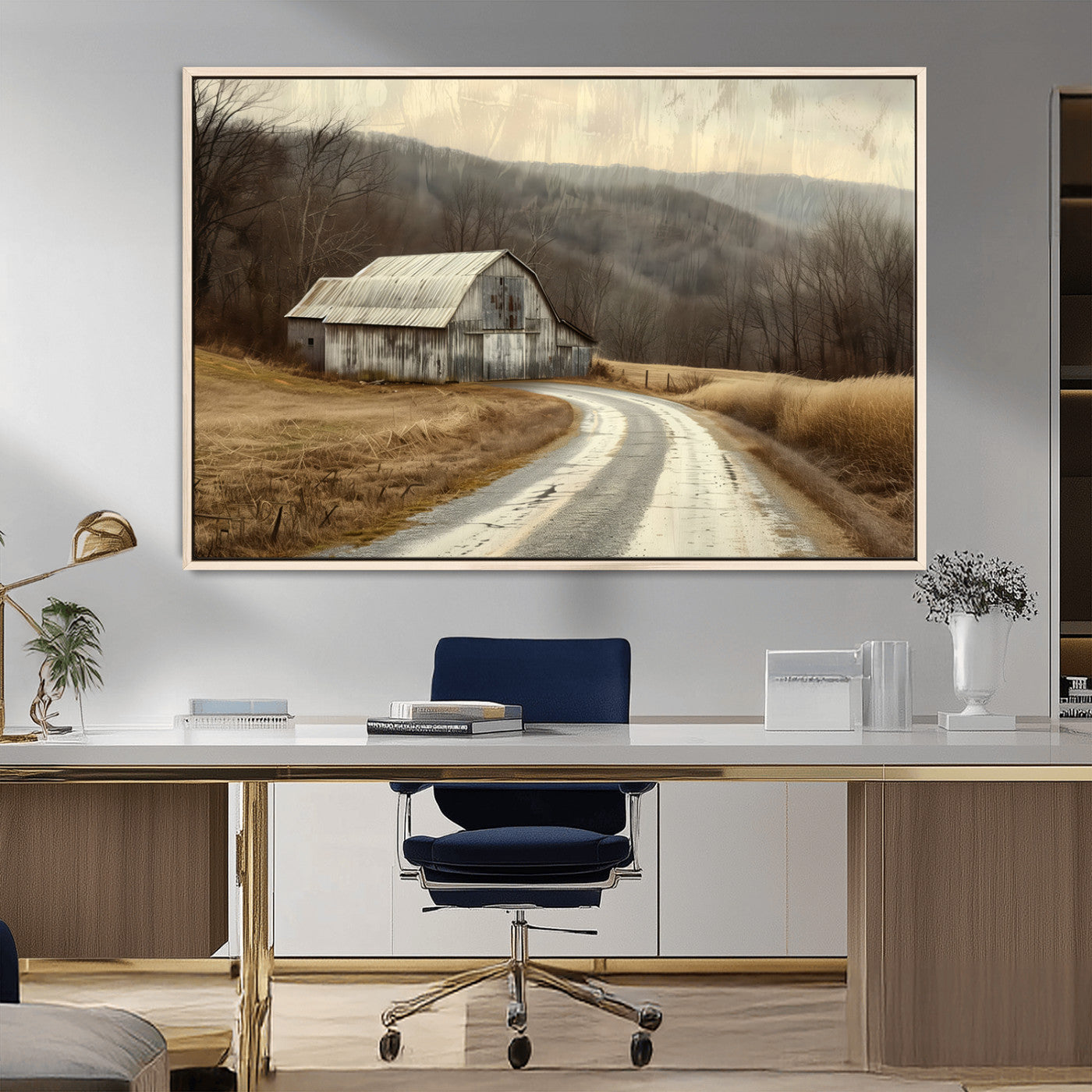 10376-MGV-FC-36X24_Natural-Vintage Barn for Farmhouse Wall Decor Canvas Print