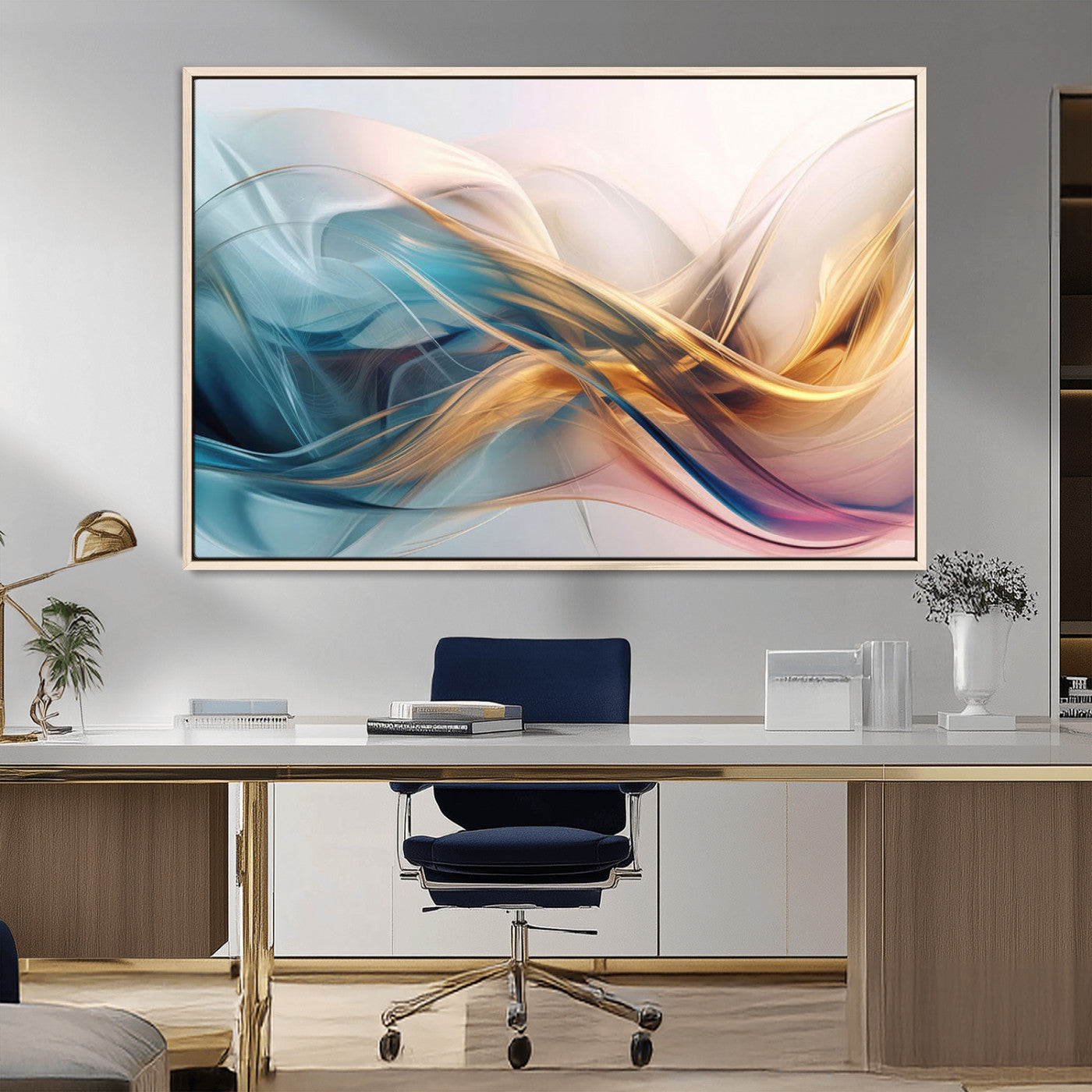 17461-MGV-FC-36X24_Natural-Abstract Flowing Colors Wall Art Canvas Print