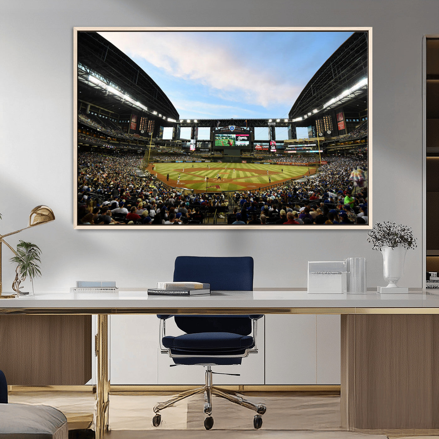 92672-MGV-FC-36X24_Natural-Arizona Diamondbacks Team Print - Phoenix Chase Field Stadium Wall Art Canvas Print