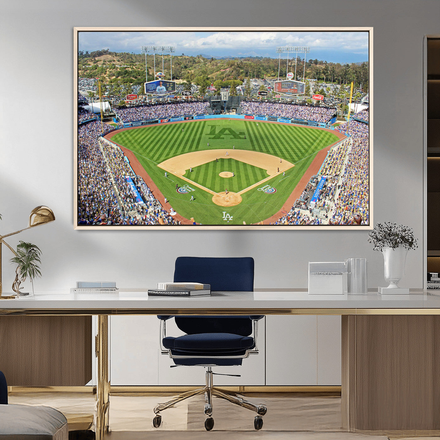 -Citi Field Wall Art Print | 3-Panel New York Mets Baseball Stadium Canvas Print | Framed Sports