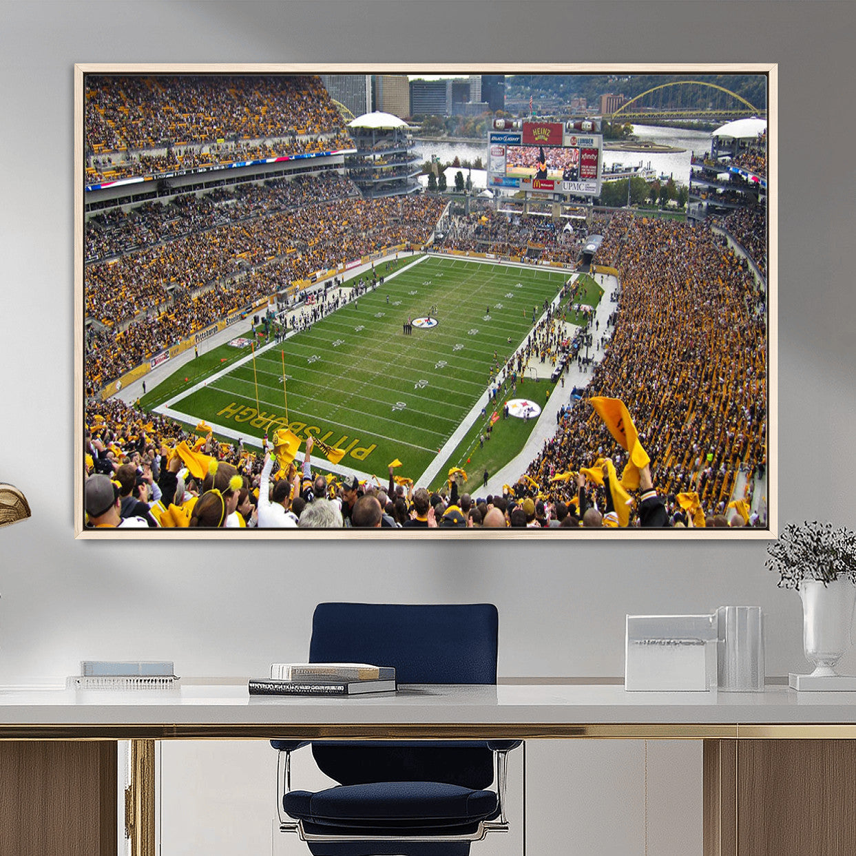 51419-MGV-FC-36X24 - Pittsburgh Steelers Print - Pittsburgh Heinz Field Stadium Wall Art Canvas Print