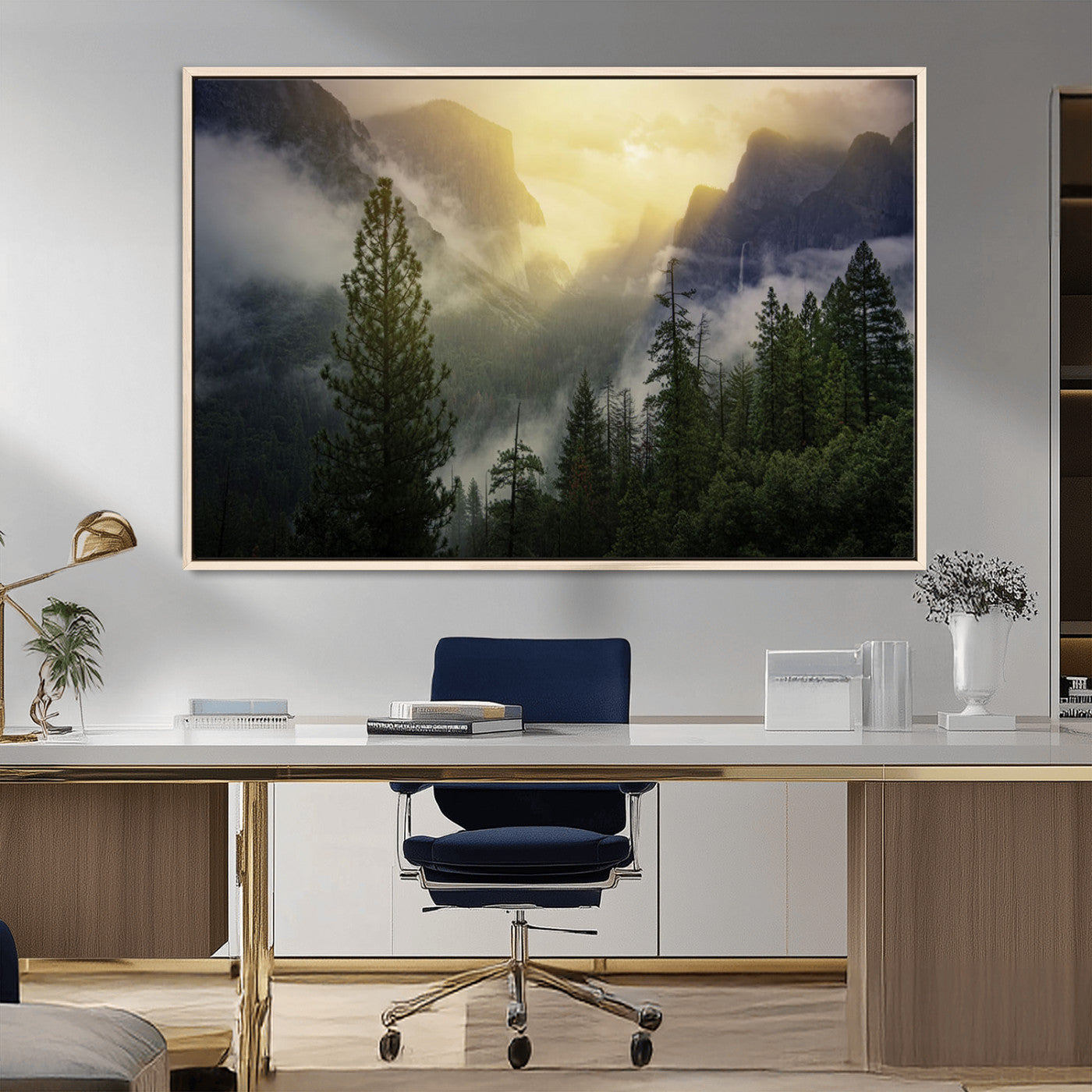 -Misty Forest Sunrise Mountain Valley Pine Trees Foggy Landscape Nature Scenic Outdoors Calm Tranquil