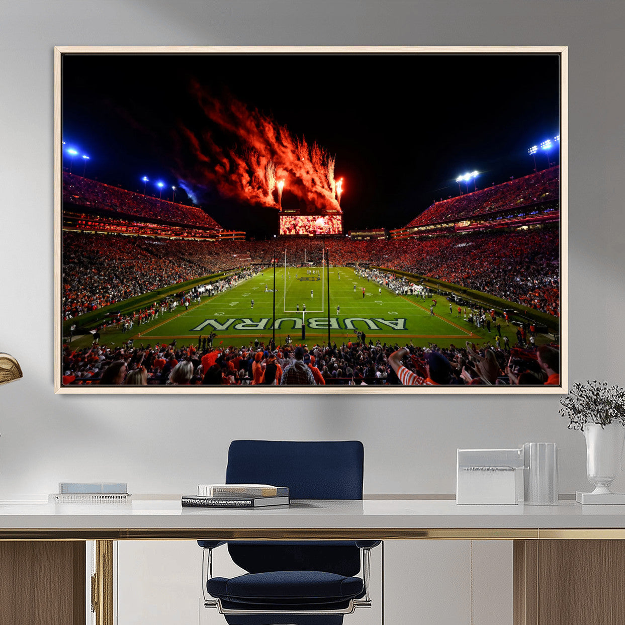 59046876-MGV-FC-36X24_Natural-Jordan-Hare Stadium Wall Art Canvas Print, Football Stadium Aerial View, College Sports Art for Man Cave or Game Room (Copy)