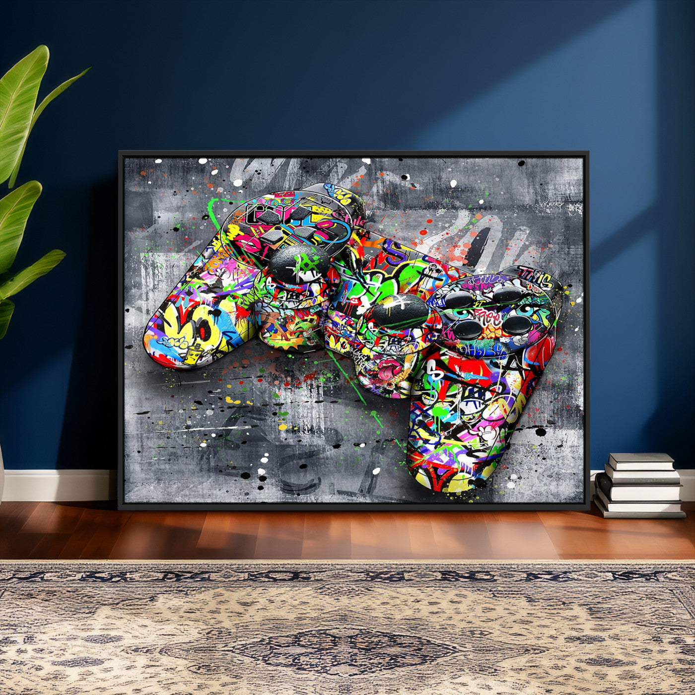 42929610-MGV-CV-36X24 - Graffiti Canvas Wall-Art For Bedroom - Gaming Wall Art For Teen Boys - Abstract Painting Pop Art Modern Home Wall Decor Ready to Hang