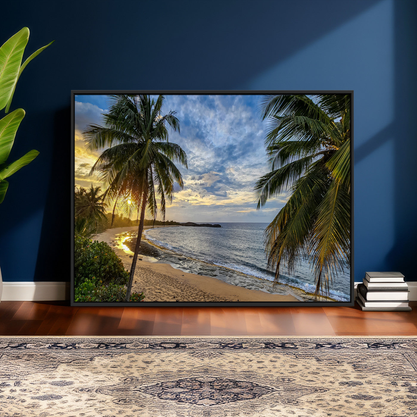 83399063-MGV-CV-36X24 - Puerto Rico Beach Paradise Wall Art – Tropical Coastal Print