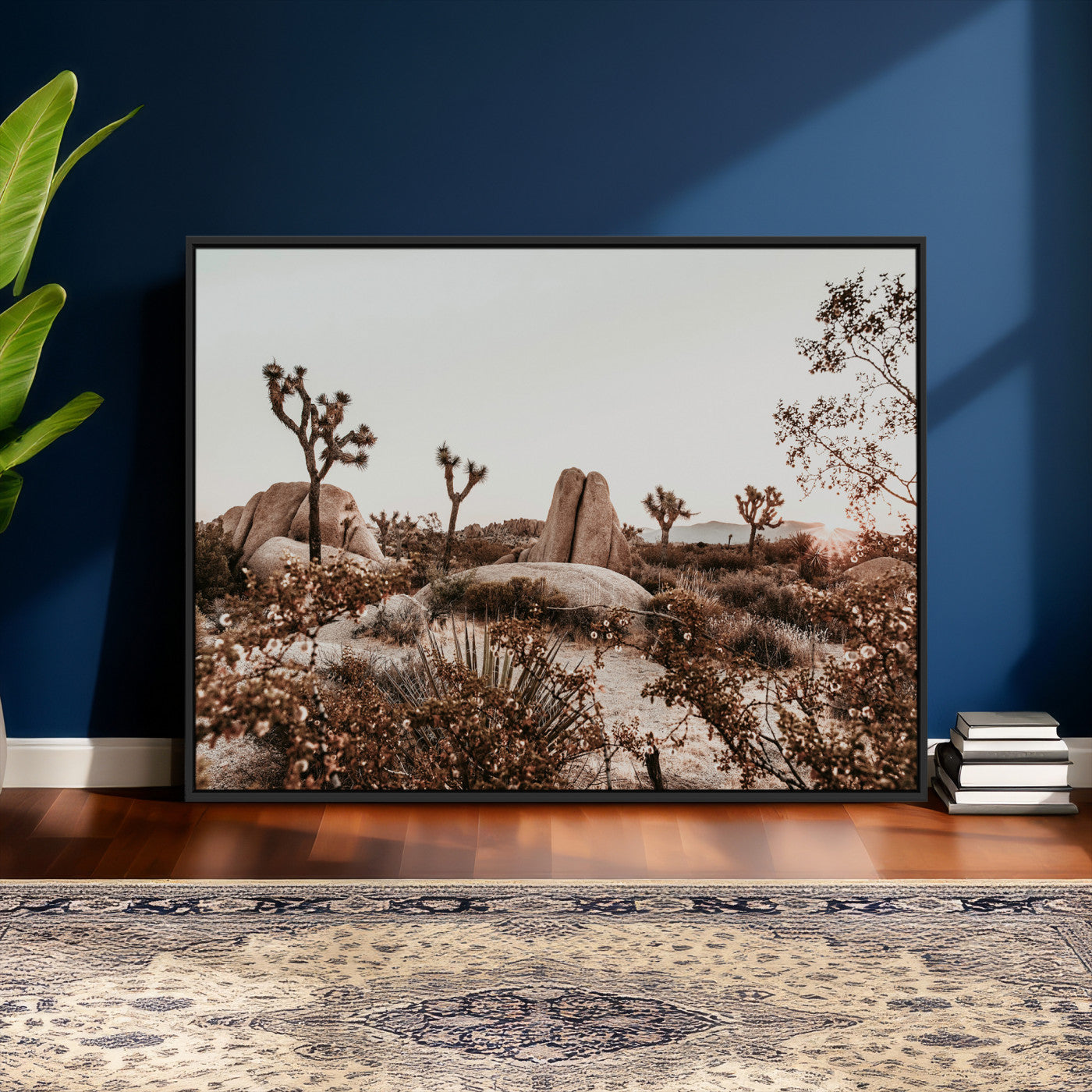 75778944-MGV-CV-36X24 - Joshua Tree Desert Canvas Wall Art Print - Desert Landscape Photography, Boho Southwest Wall Decor, Nature Canvas - Ready to Hang
