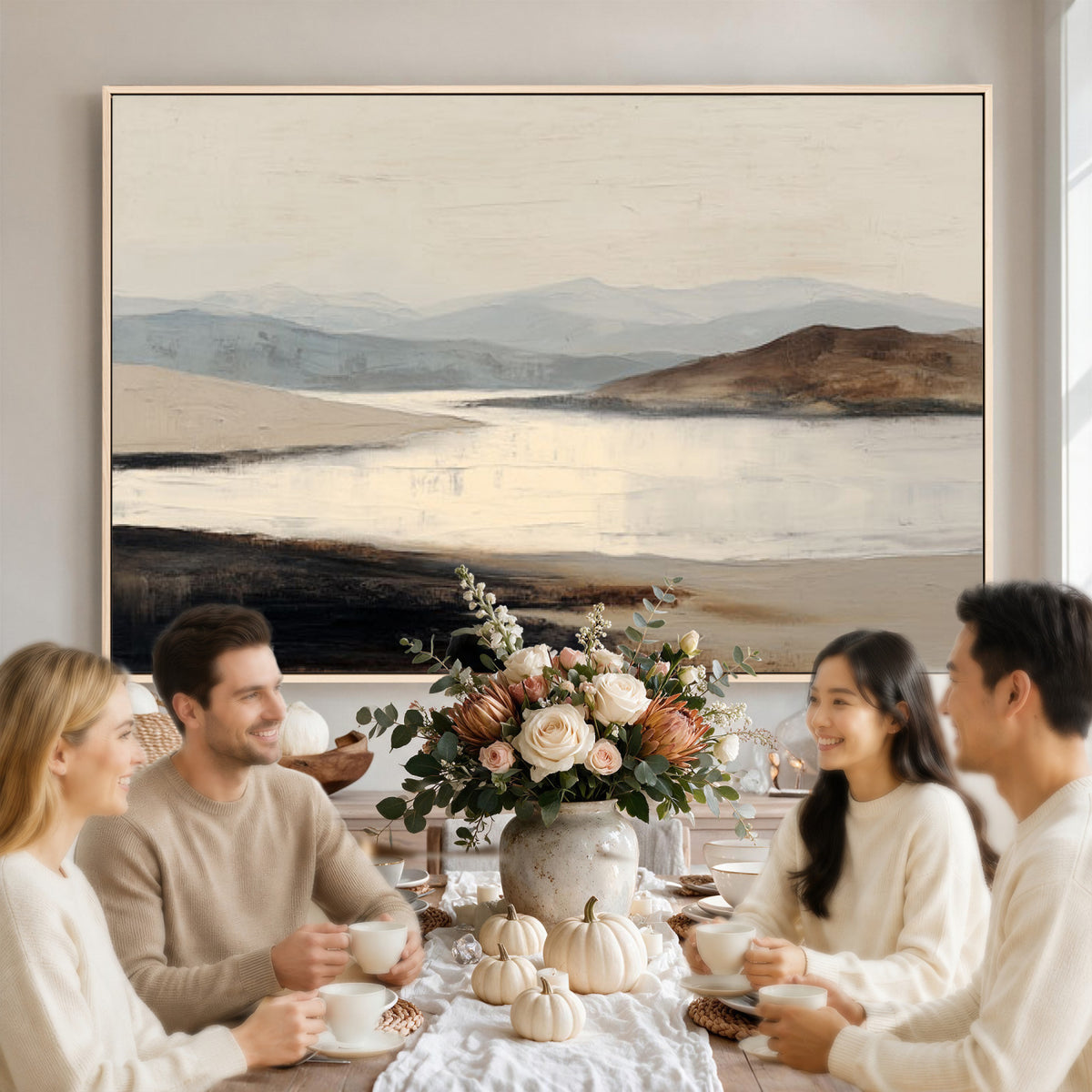 36873679-MGV-CV-36X24 - Modern Abstract Landscape Canvas Wall Art, Minimalist Nature Printing