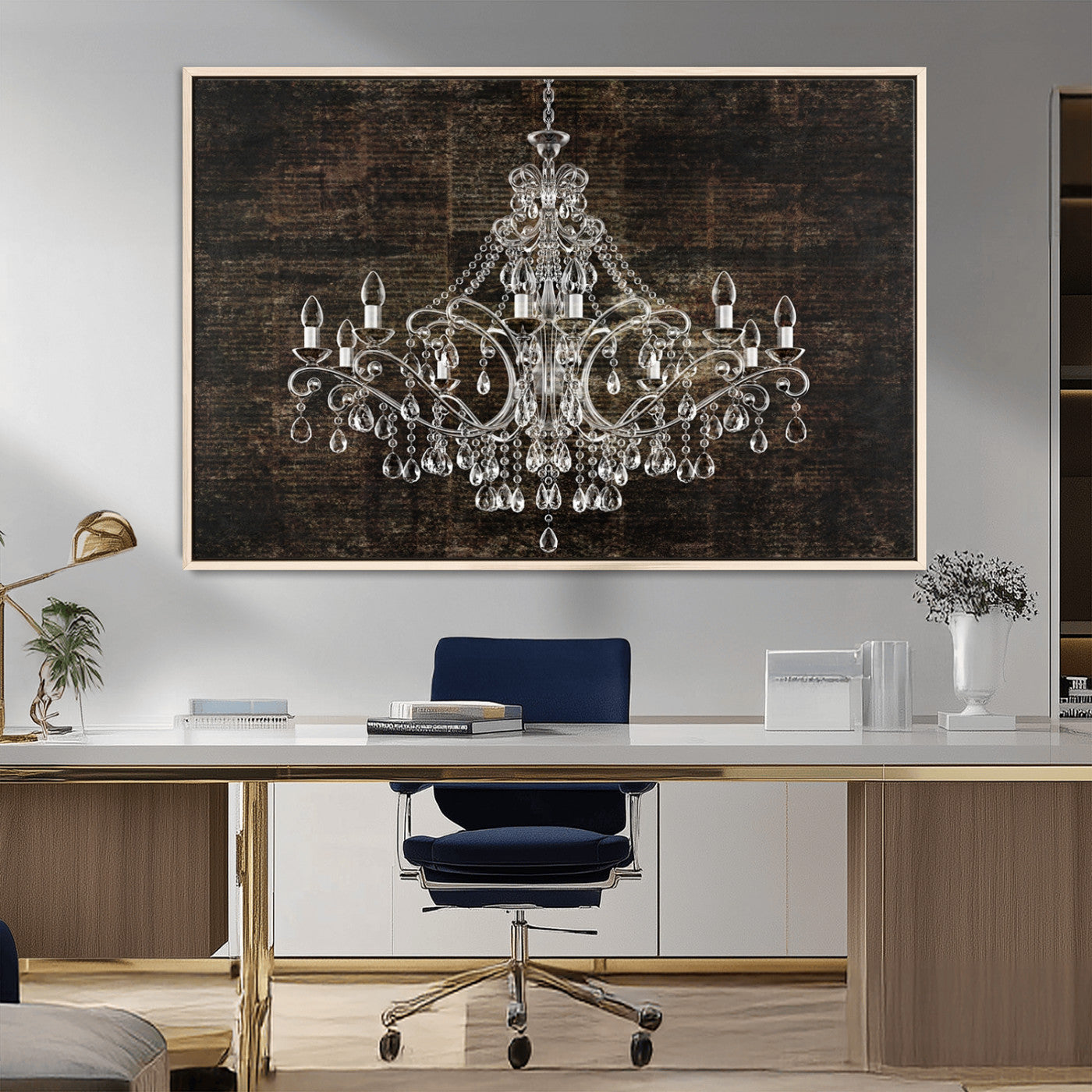 69434-MGV-CV-36X24-Rustic Chandelier Canvas Print