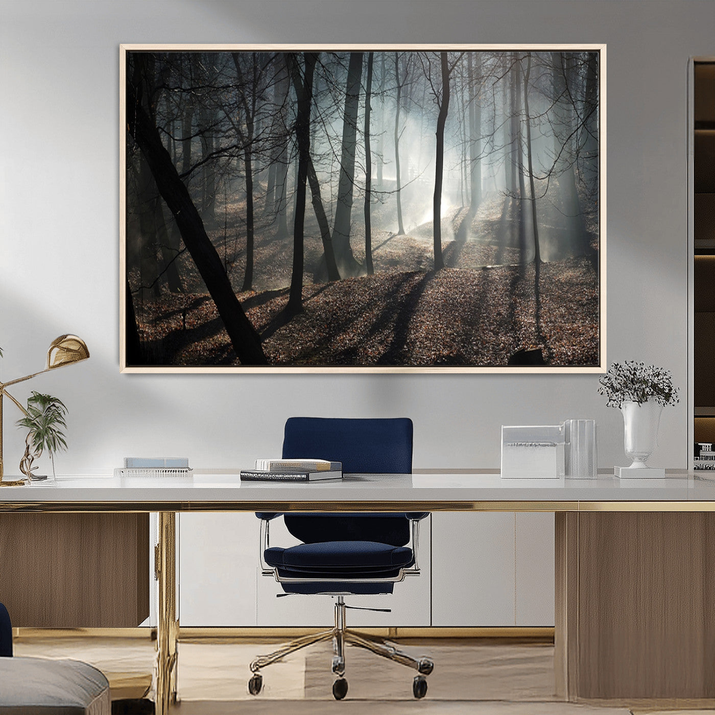 -Dark Family and Tree Wall Art Canvas Print