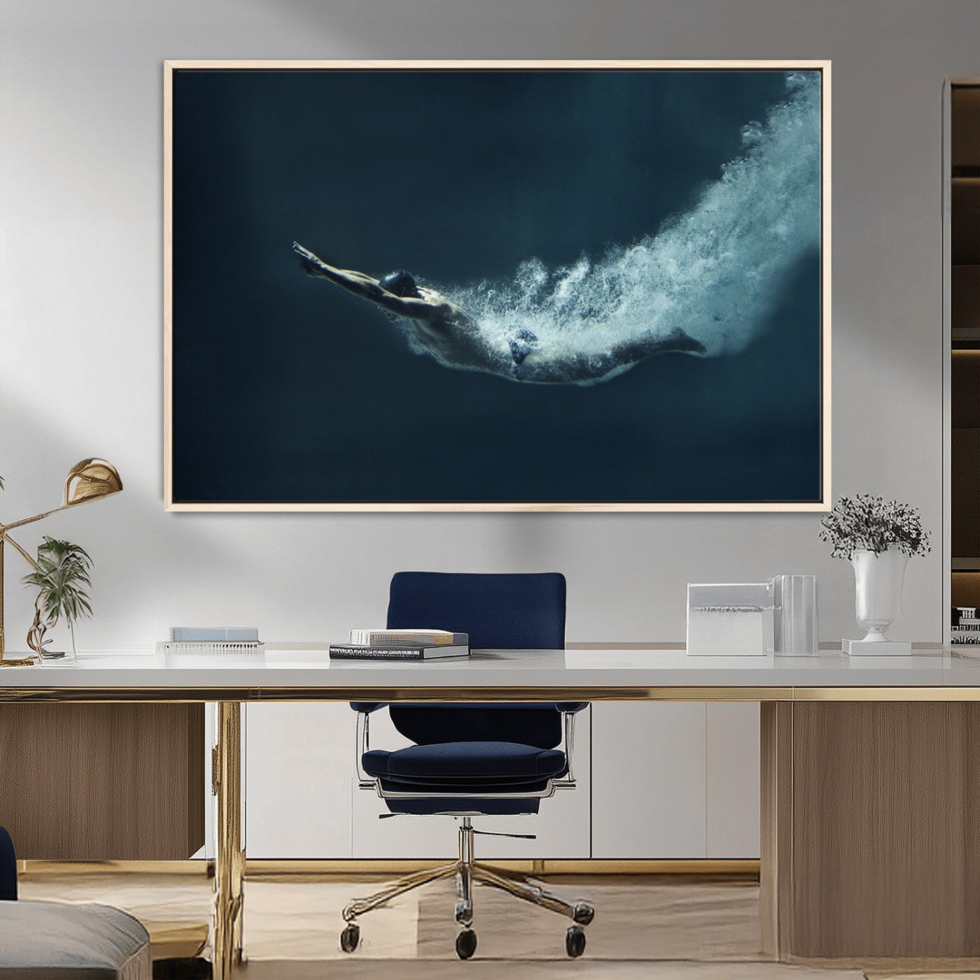 48463-MGV-CV-36X24-Swimmer Wall Art Canvas Print