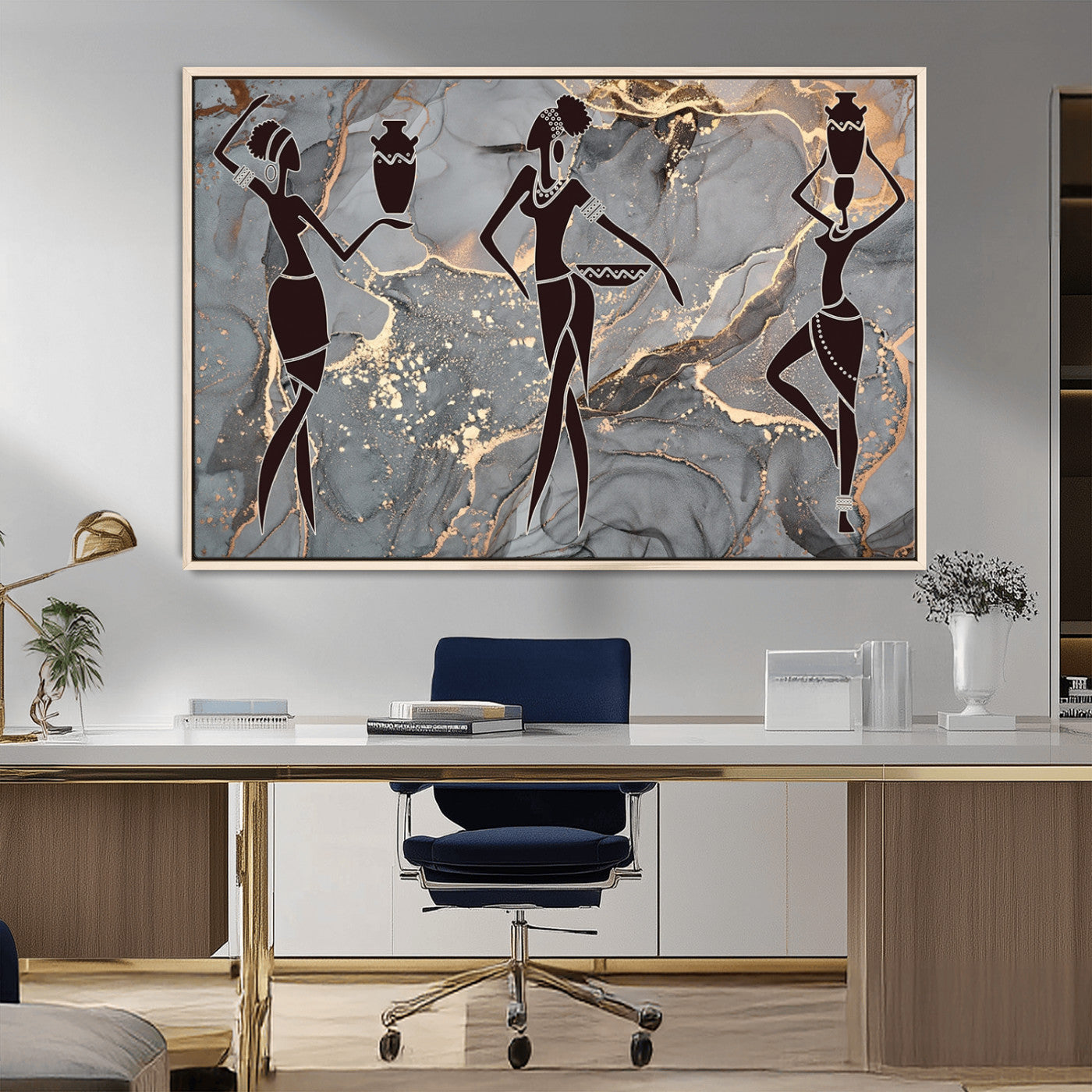 25097-MGV-CV-36X24-Abstract African Womens Art Canvas Print