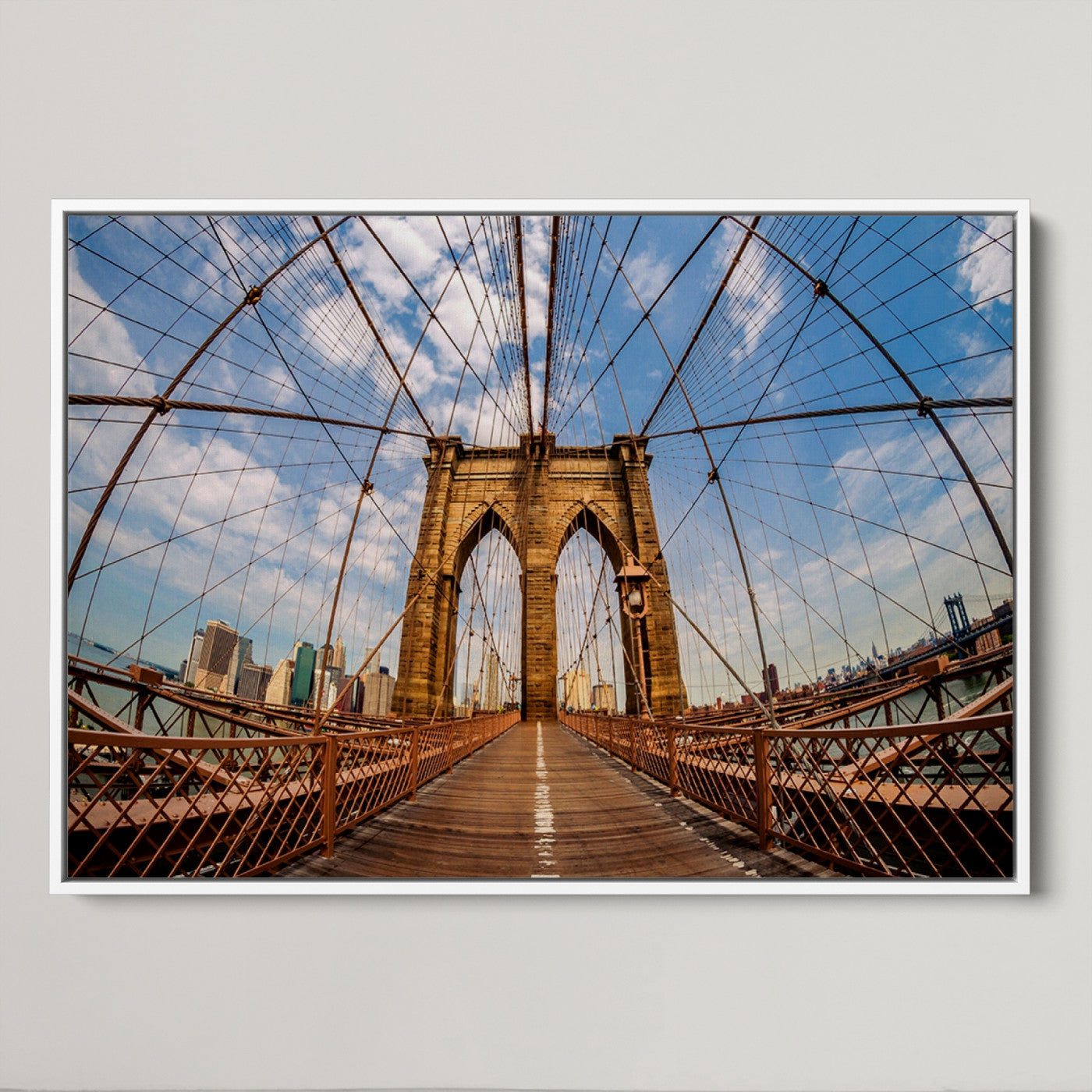 -Brooklyn Bridge Manhattan Wall Art Canvas Print