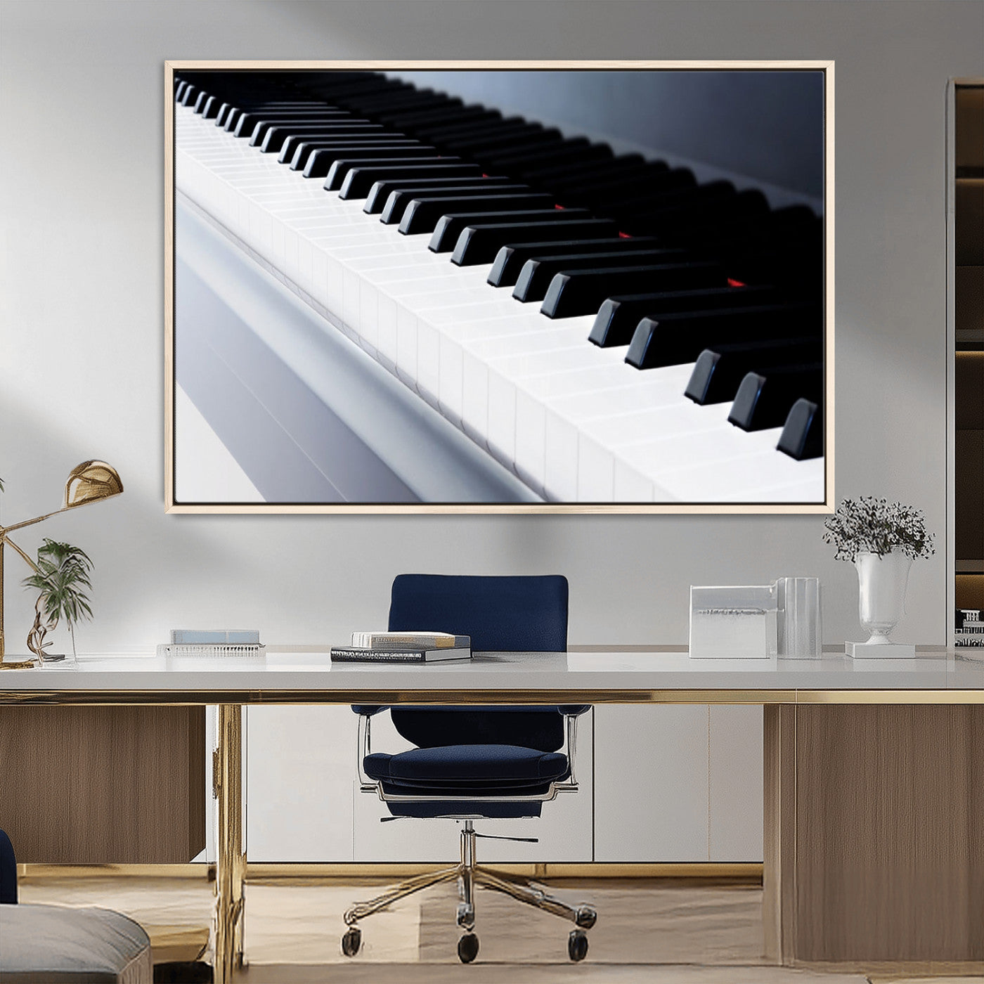 -Piano Artwork Canvas Wall Art Print
