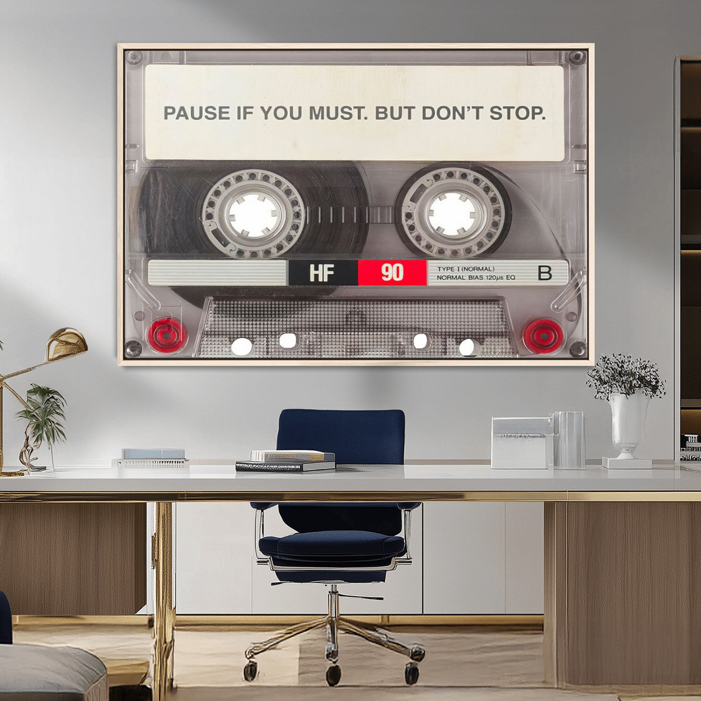 -Music Cassette Iconic Wall Art Canvas Print
