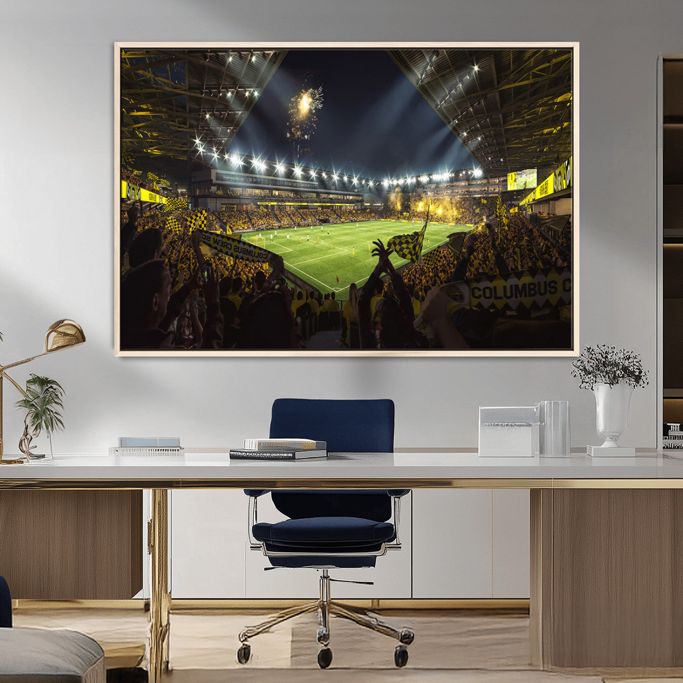 51122-MGV-CV-36X24-Columbus Crew Soccer Team Print - Columbus Crew Stadium Wall Art Canvas Print