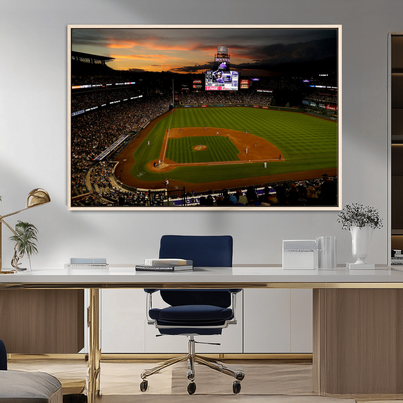 -Colorado Rockies Coors Field Wall Art Canvas Print - MLB Baseball Stadium