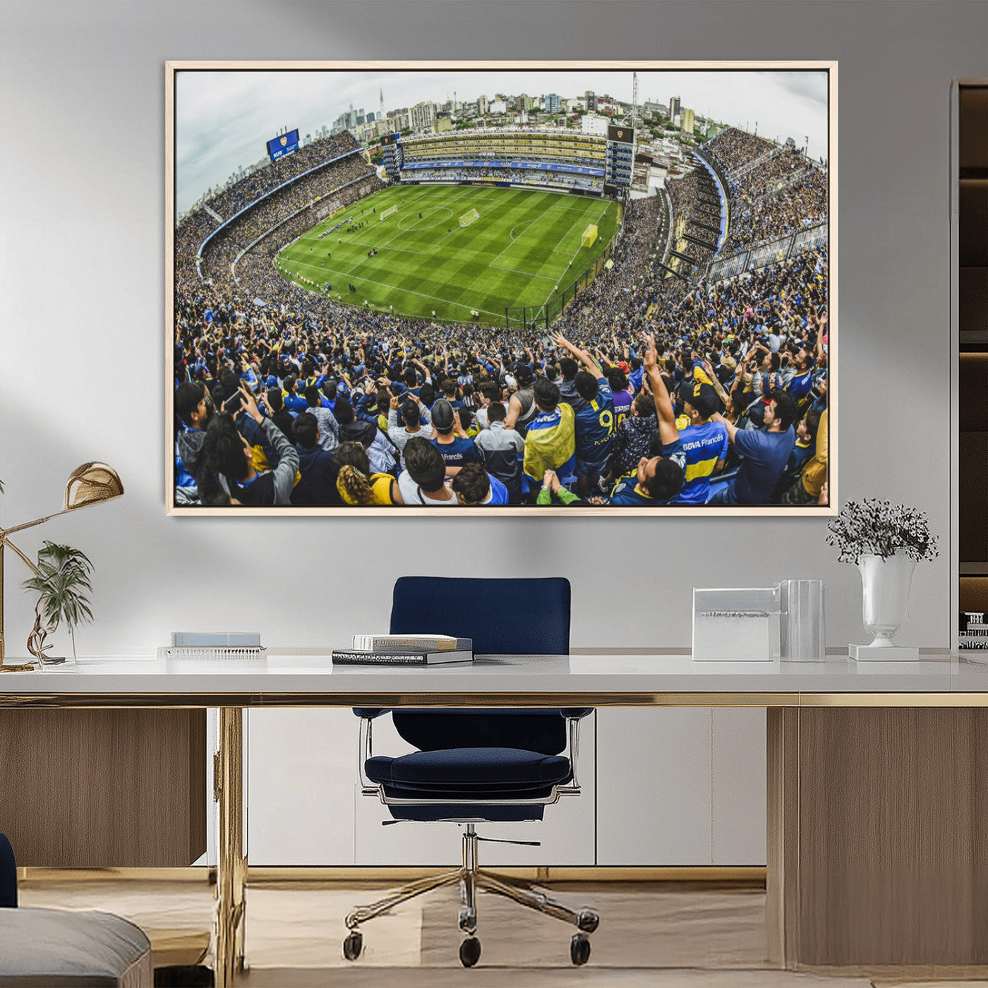 63839-MGV-CV-36X24-Boca Juniors Soccer Team Print Wall Art - Buenos Aires Bombonera Stadium Canvas Print