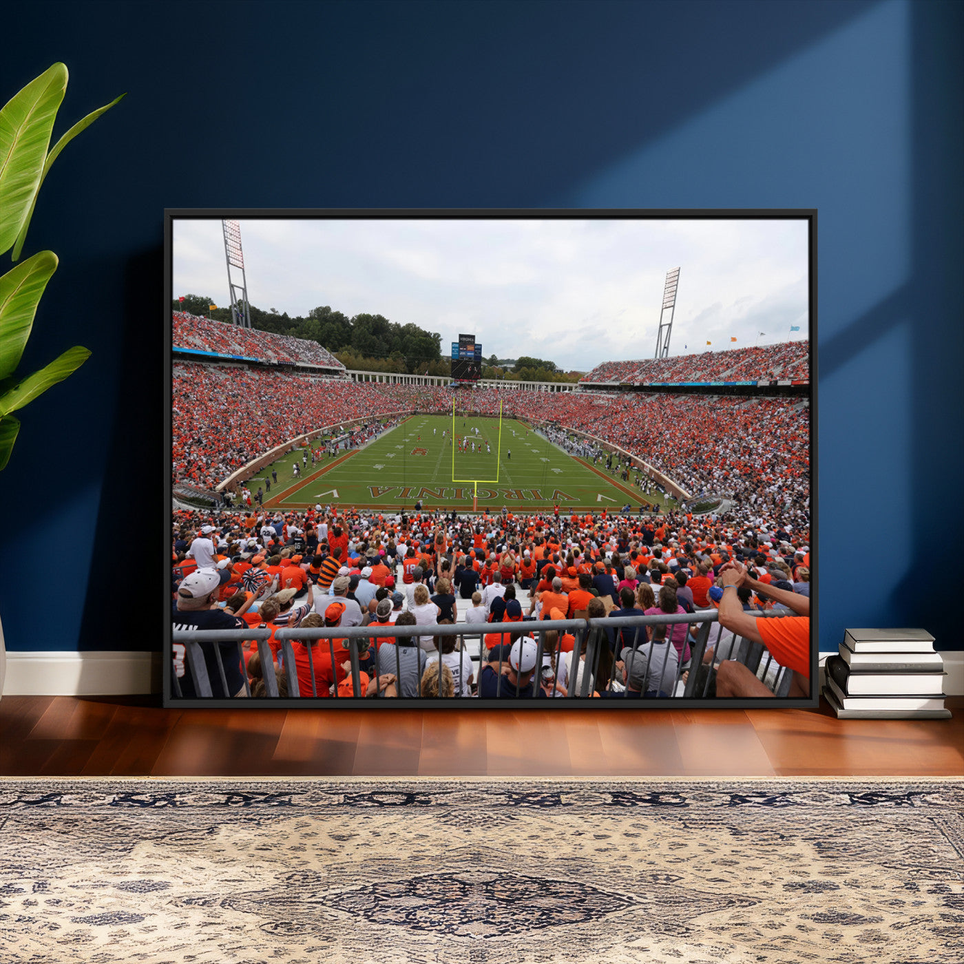 63606-MGV-CV-36X24 - Virginia Cavaliers Football Team Print - Charlottesville Scott Stadium Print Wall Art Canvas