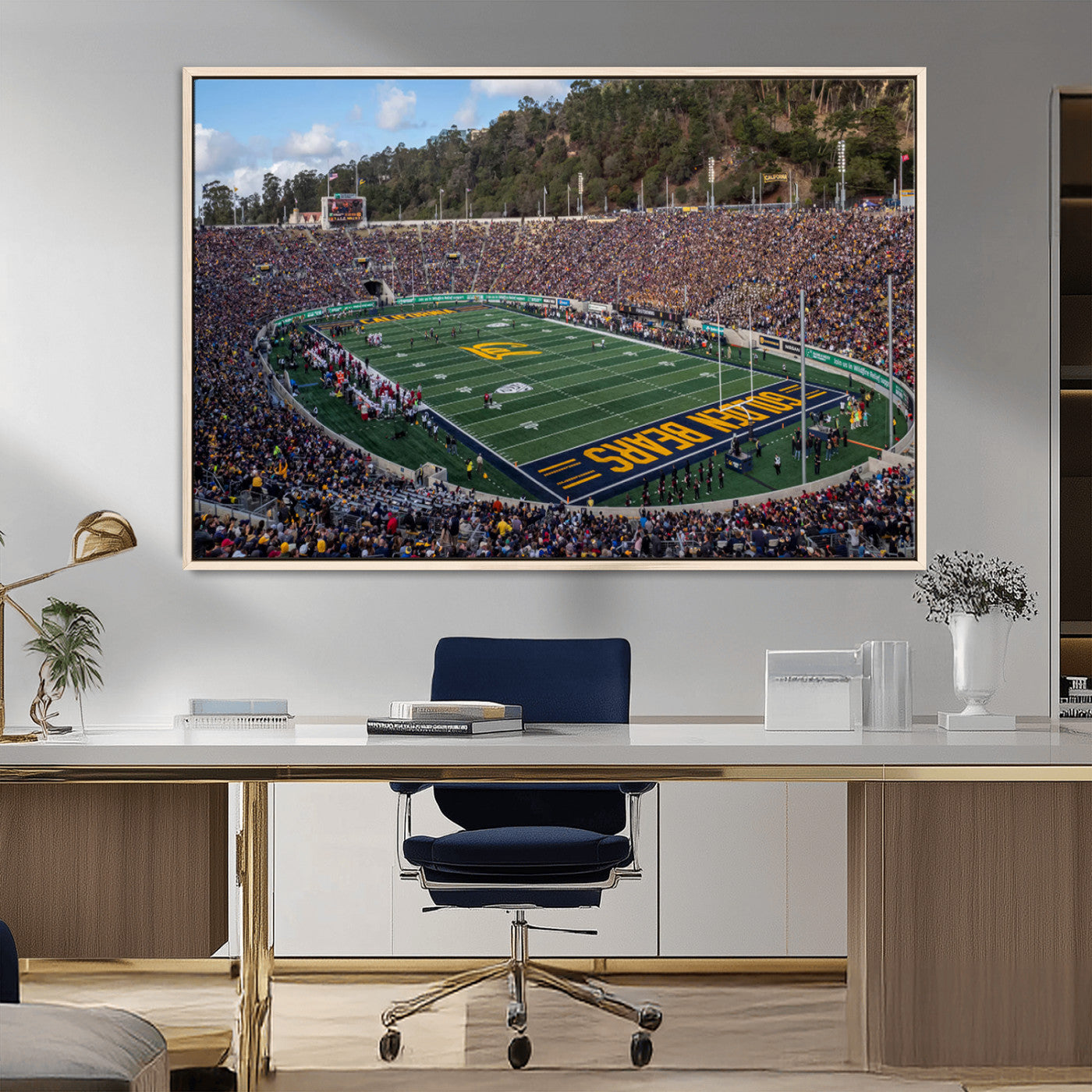 38054-MGV-FC-36X24_Natural-University of California Golden Bears Football Team Print - Berkeley California Memorial Stadium Art