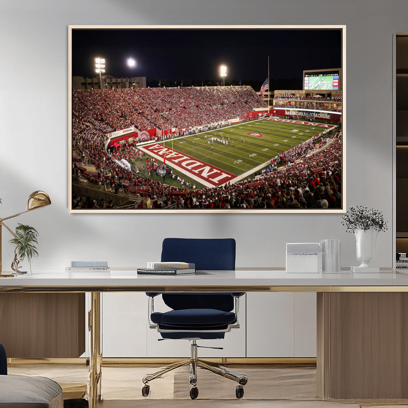 82748-MGV-FC-36X24_Natural-Indiana University Hoosiers Football Team Print Canvas