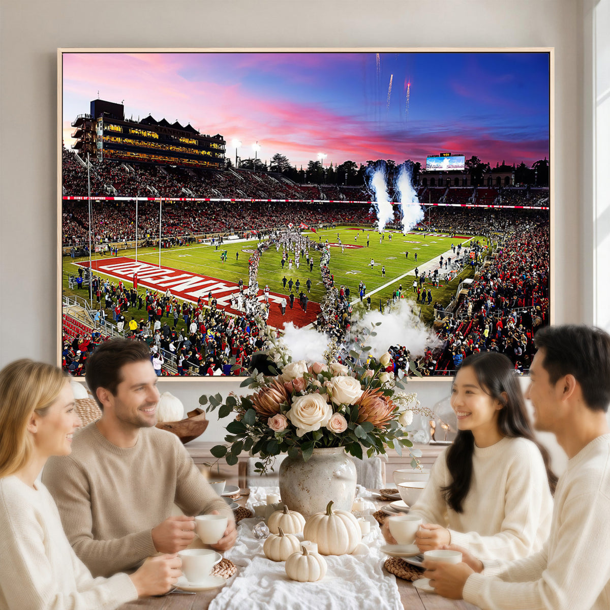 25557-PAN-FL-20X10 - Stanford University Cardinal Football Team Print - Stanford Stadium Wall Art Canvas Print
