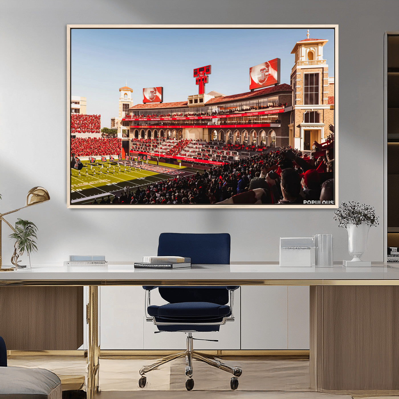 89744-MGV-FC-36X24_Natural-Jones AT&T Stadium Texas Tech Red Raiders Wall Art | Large Att Stadium Canvas Print | College