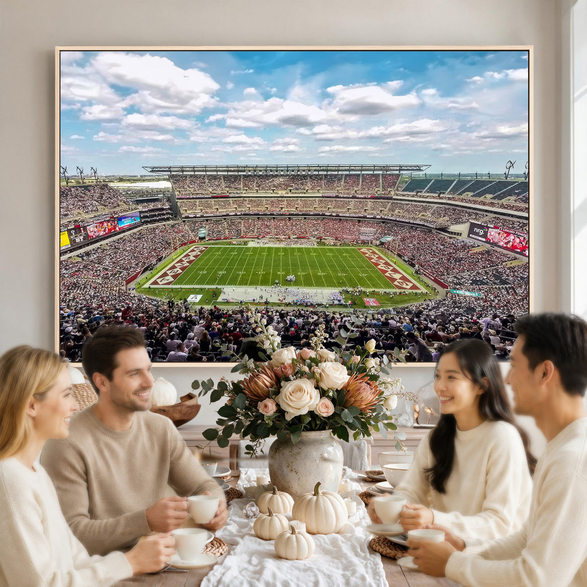 29243-PAN-FL-20X10 - The Temple University Owls Athletics Team Print - Philadelphia Lincoln Financial Field Stadium Wall