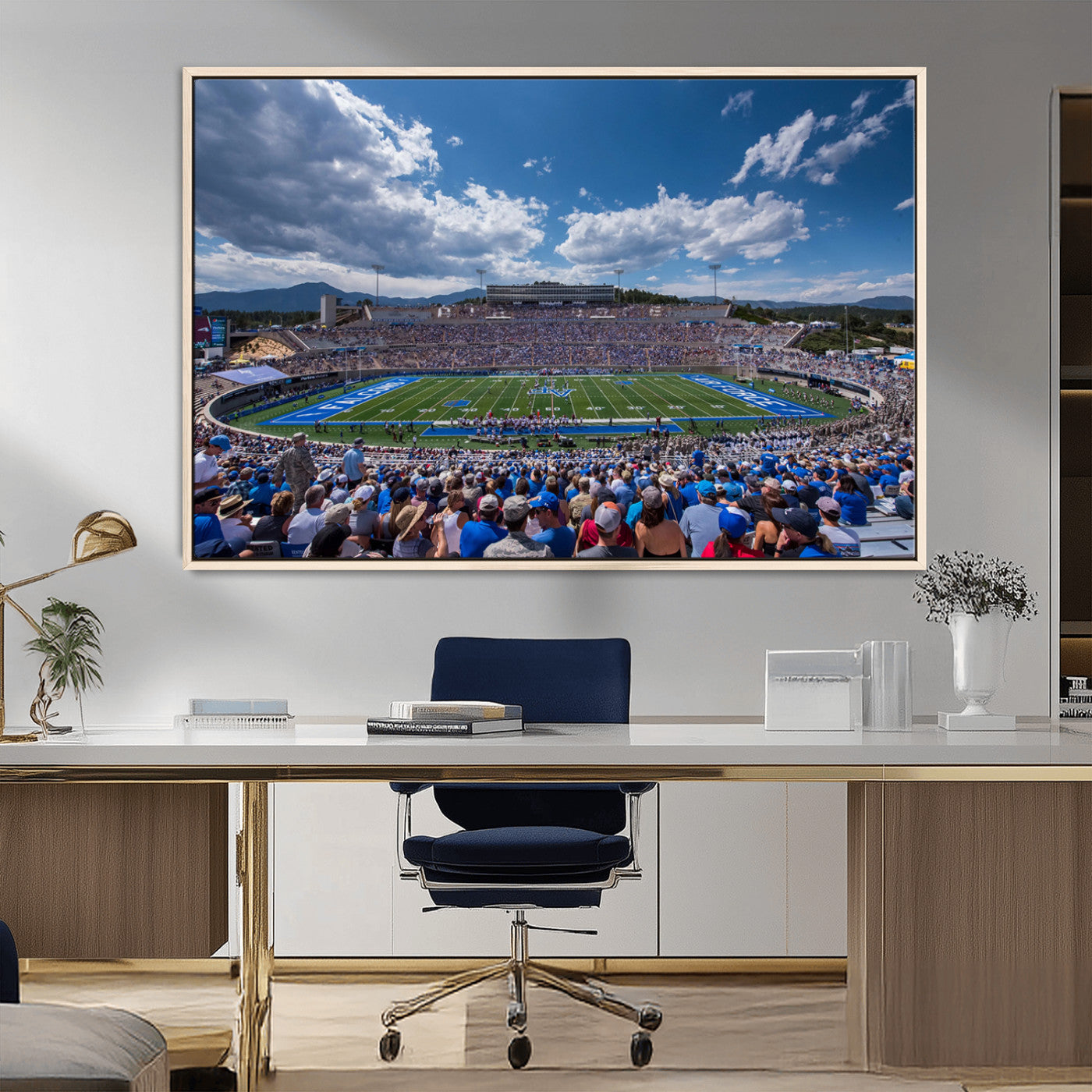 59281-MGV-CV-36X24-Air Force Falcons Football Team Print - Colorado Springs Falcon Stadium Wall Art Canvas Print