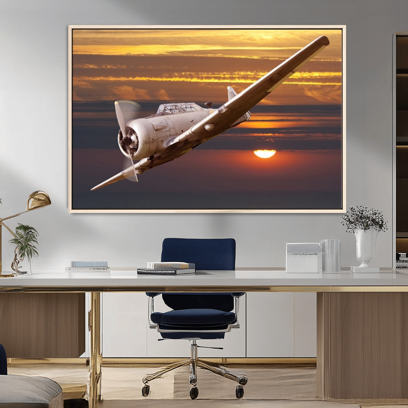 -Old War Plane Wall Art Canvas Print