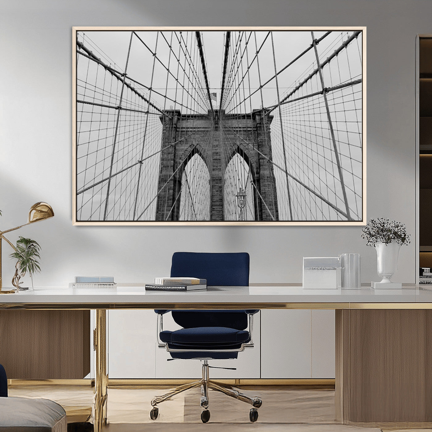 -Large Brooklyn Bridge Wall Art Canvas Print