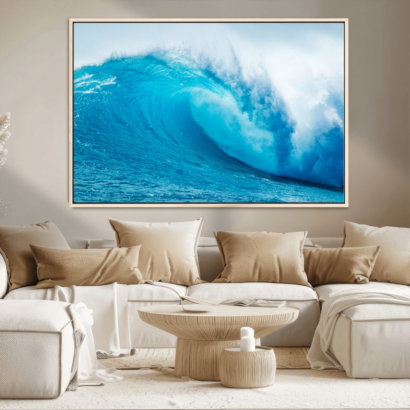 13117-MGV-CV-36X24-Big Ocean Surfing Wave Wall Art Canvas Print