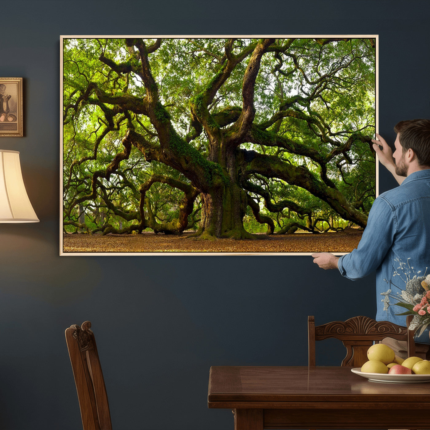 29407-MGV-CV-36X24 - Angel Oak Tree Wall Art Canvas Print | Large Forest Tree Nature Photography Print on Canvas