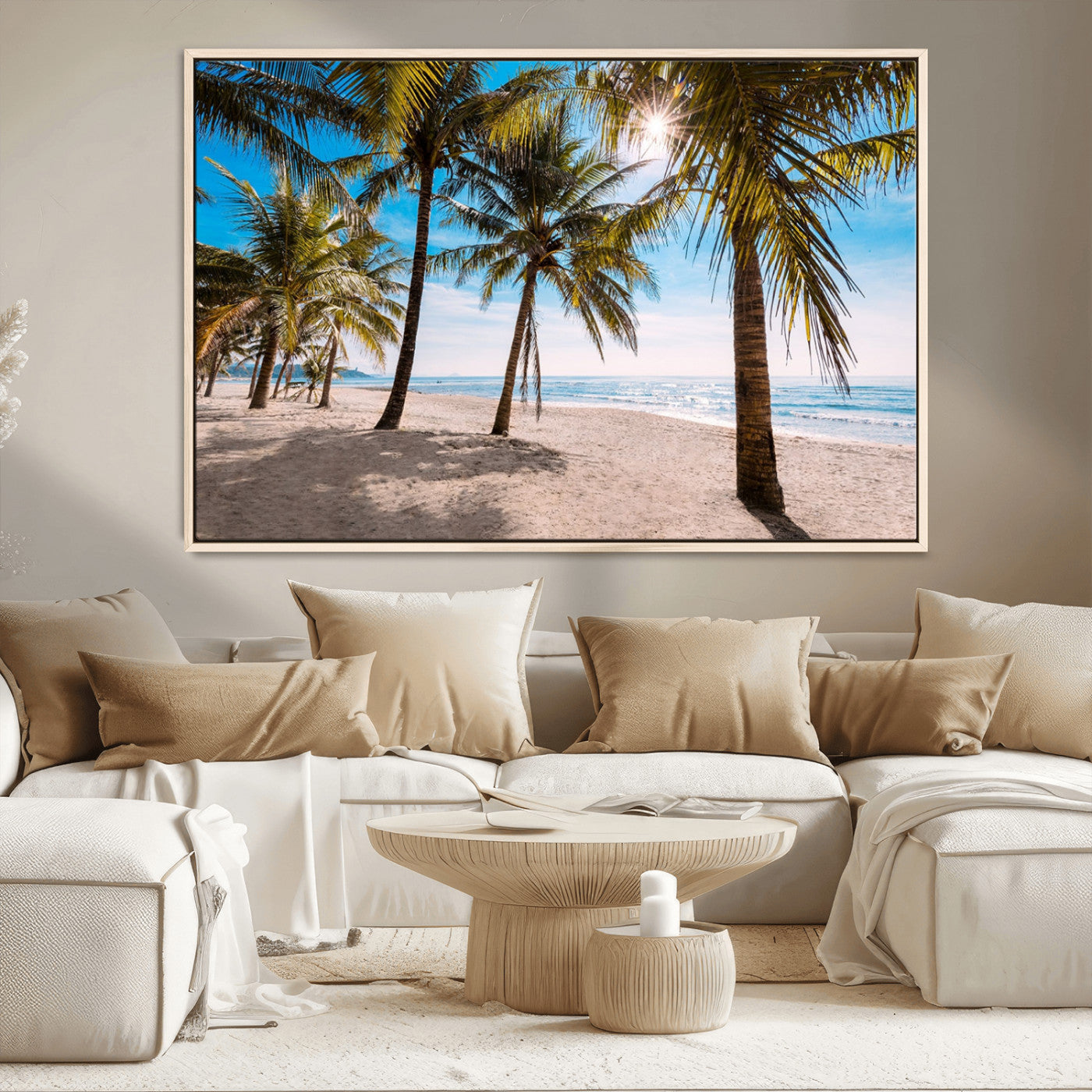 -Palm Beach Tropical Island Wall Art Canvas Print