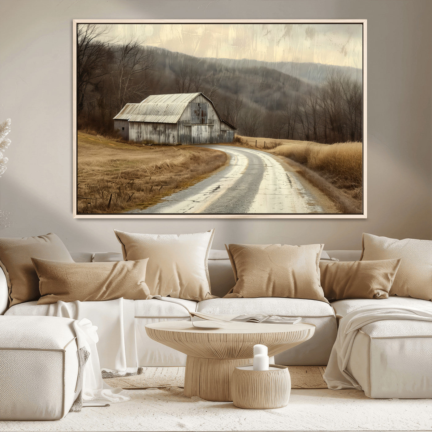 10376-MGV-CV-36X24-Vintage Barn for Farmhouse Wall Decor Canvas Print