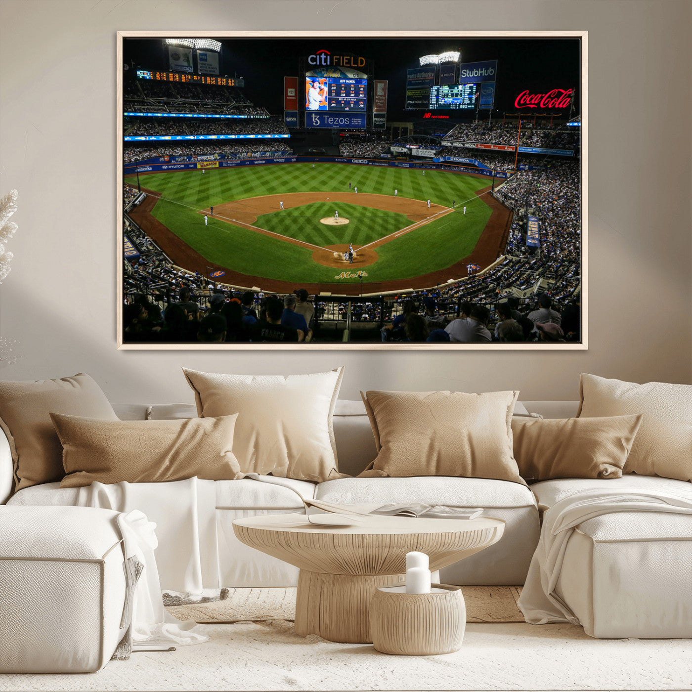 25148-MGV-CV-36X24-Los Angeles Dodgers Baseball Team Print - California Dodger Stadium Wall Art Canvas Print