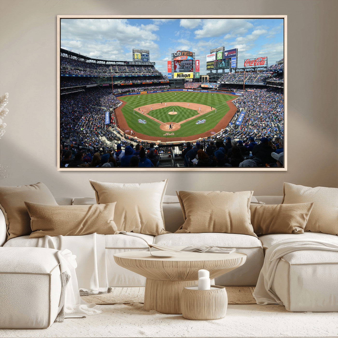 22910-MGV-CV-36X24-New York Mets Baseball Team Print - Citi Field Stadium Wall Art Canvas Print