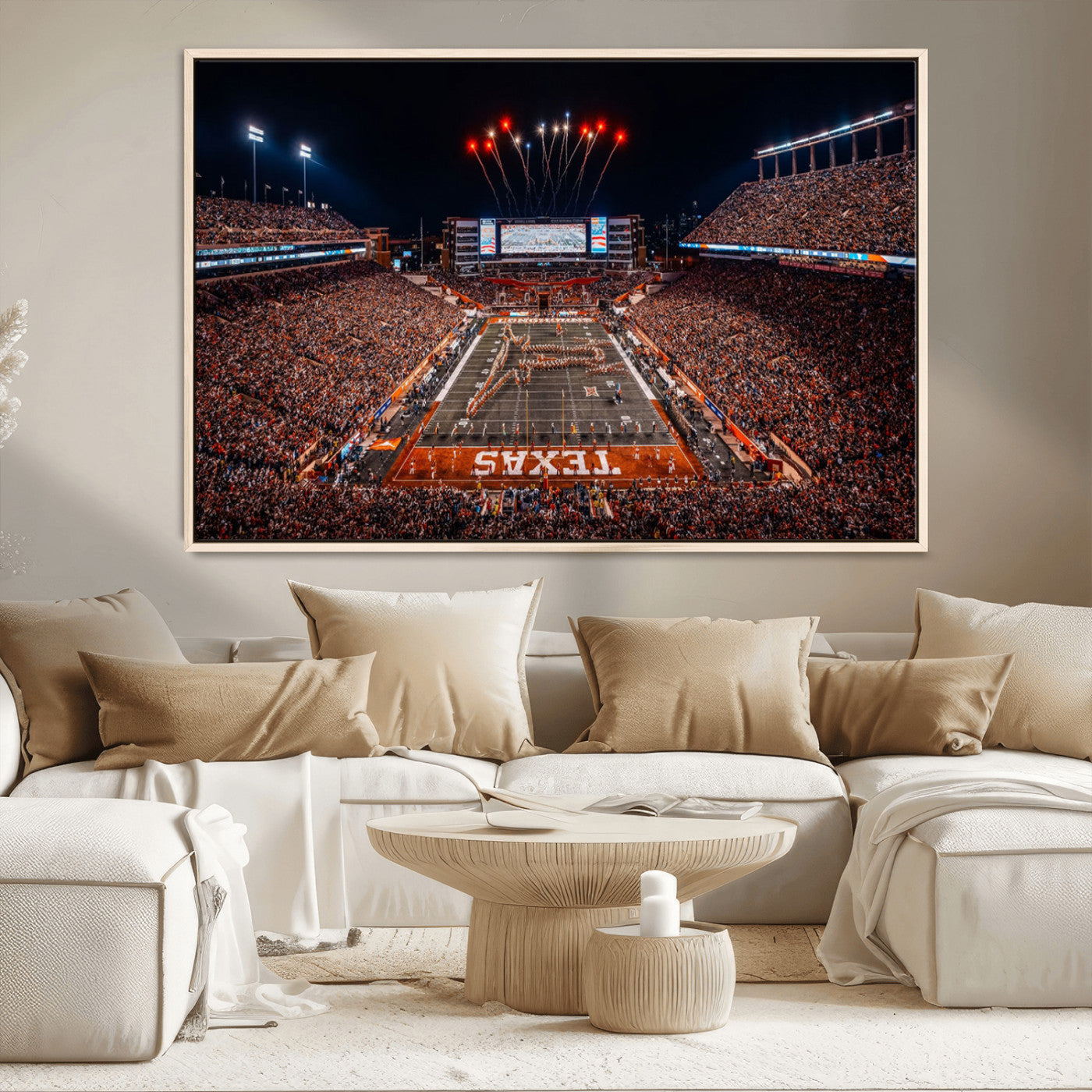 -Texas Memorial Stadium Wall Art Canvas Print