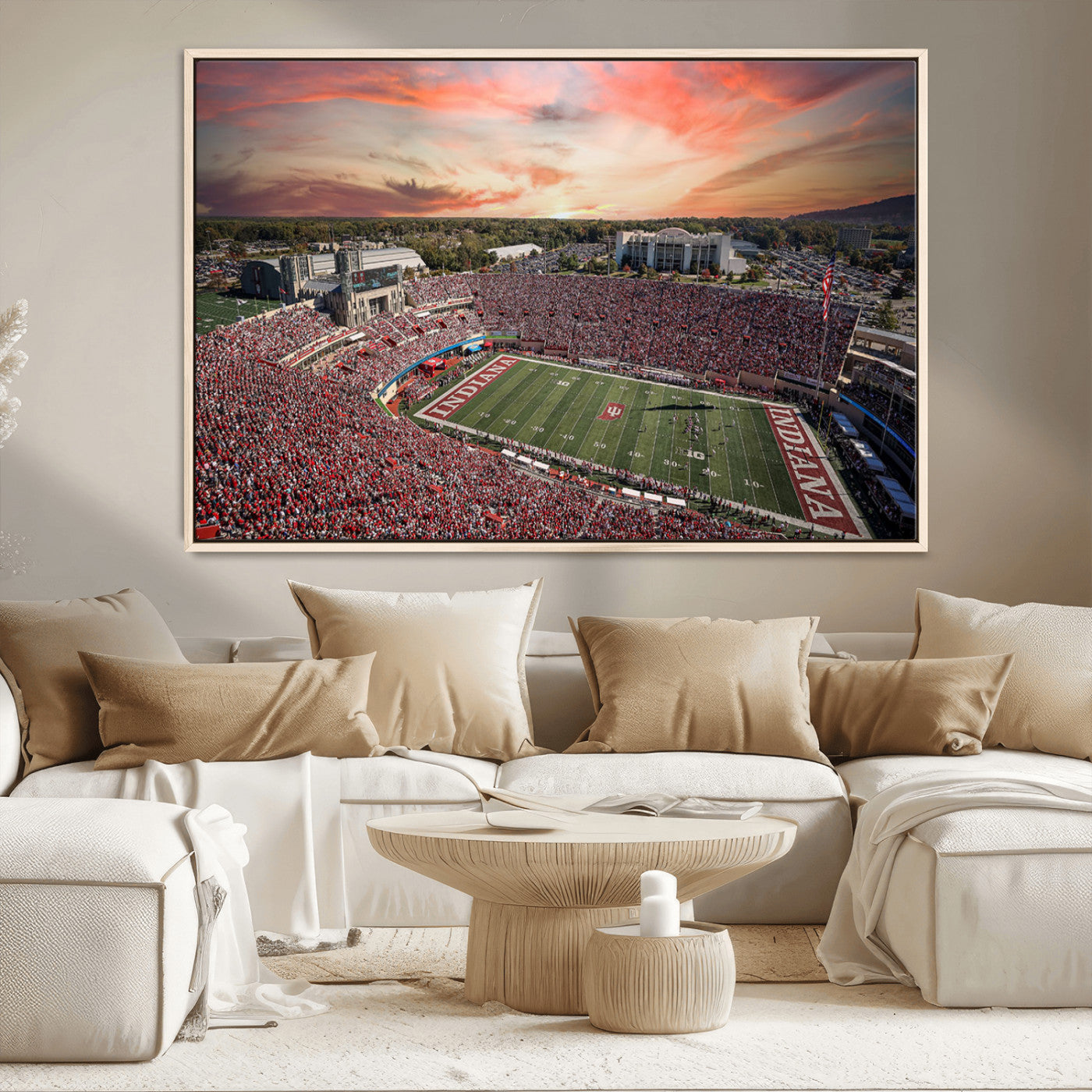 51135-MGV-CV-36X24-Indiana Memorial Stadium Wall Art Canvas Print, Framed Studium Canvas Art, Indiana Memorial Stadium