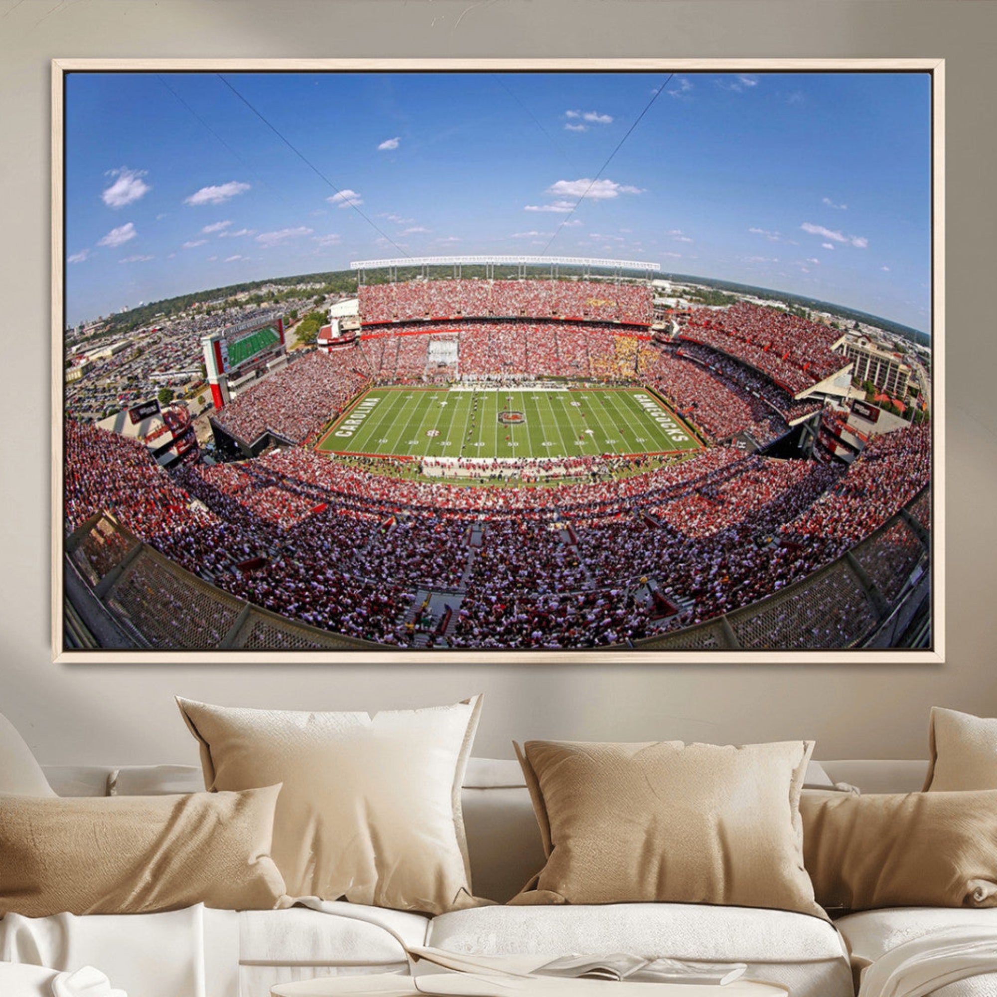 29492070-MGV-CV-36X24-William Brice Stadium Wall Art Canvas Print – Stadium Crowd Sports Field Outdoor Event Football Game Artwork for Home Office