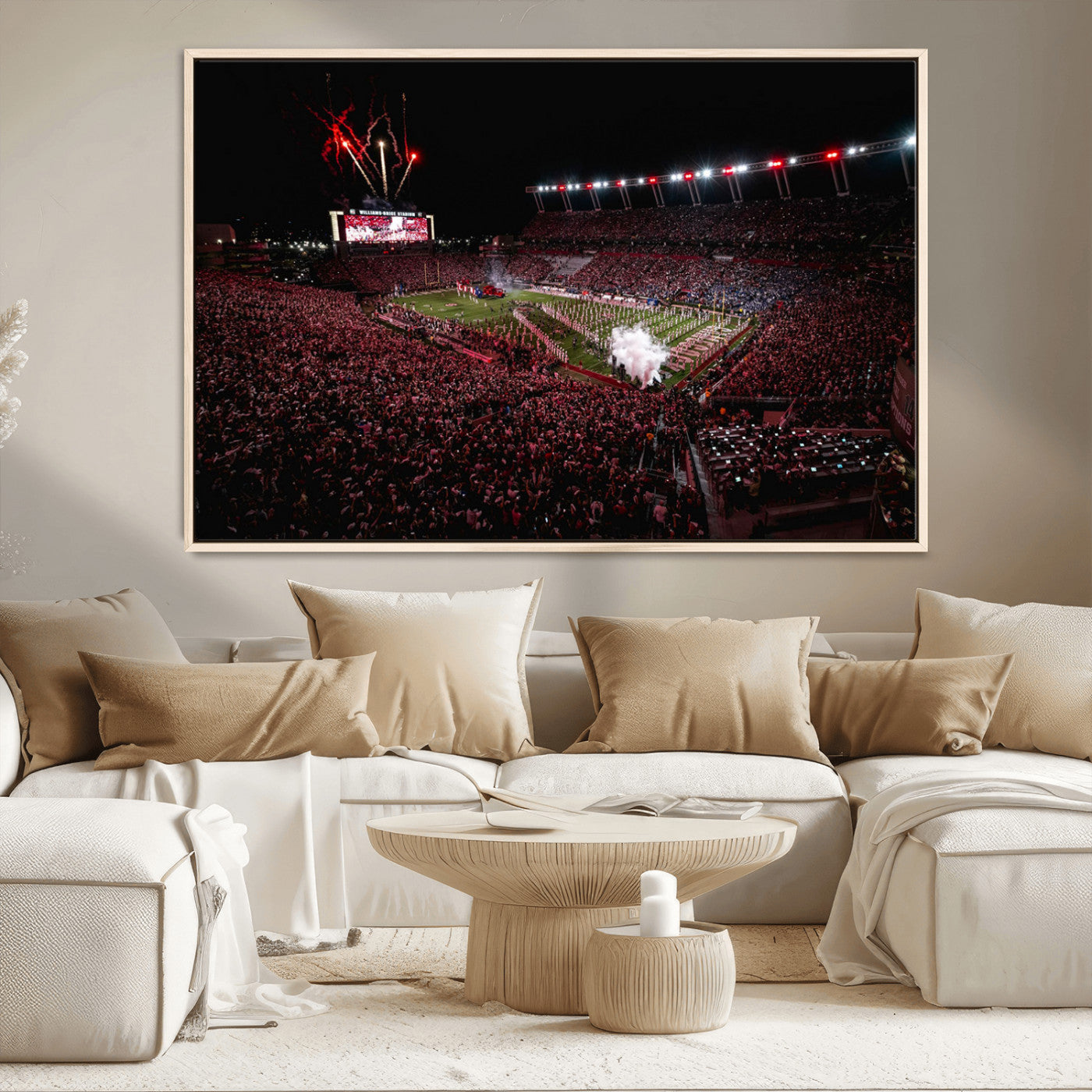 60690191-MGV-FC-36X24 - William Brice Stadium Wall Art Print – Baseball Game Room Artwork Print for Basement Dorm, Home, Office