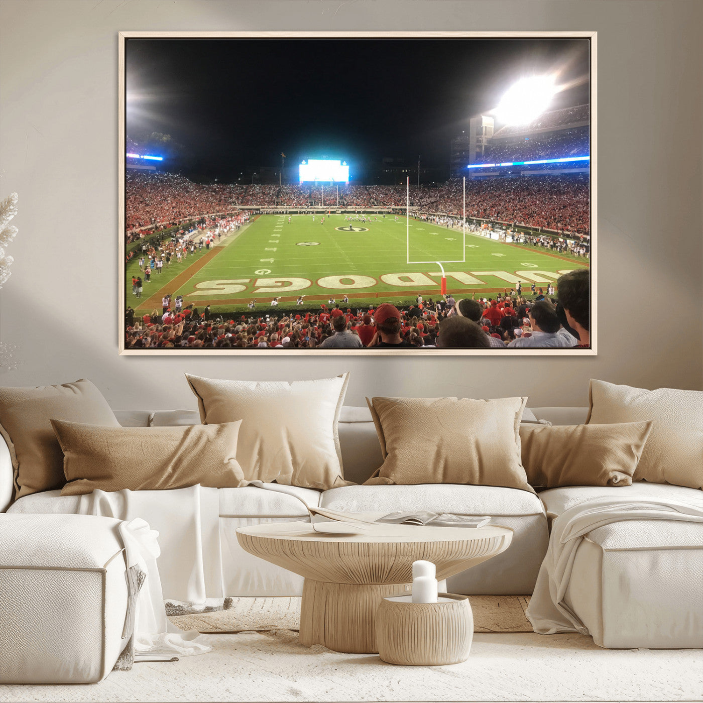 16230786-MGV-FC-36X24 - Dooley Stadium Wall Art, Sports Arena Panoramic Canvas Print, Modern Stadium Landscape Artwork for Home, Office