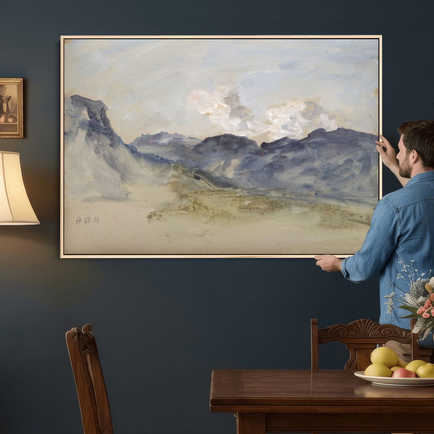 14644686-MGV-CV-36X24 - Alps Hercules Brabazon Brabazon Abstract Wall Art Canvas Print for Modern Home Decor