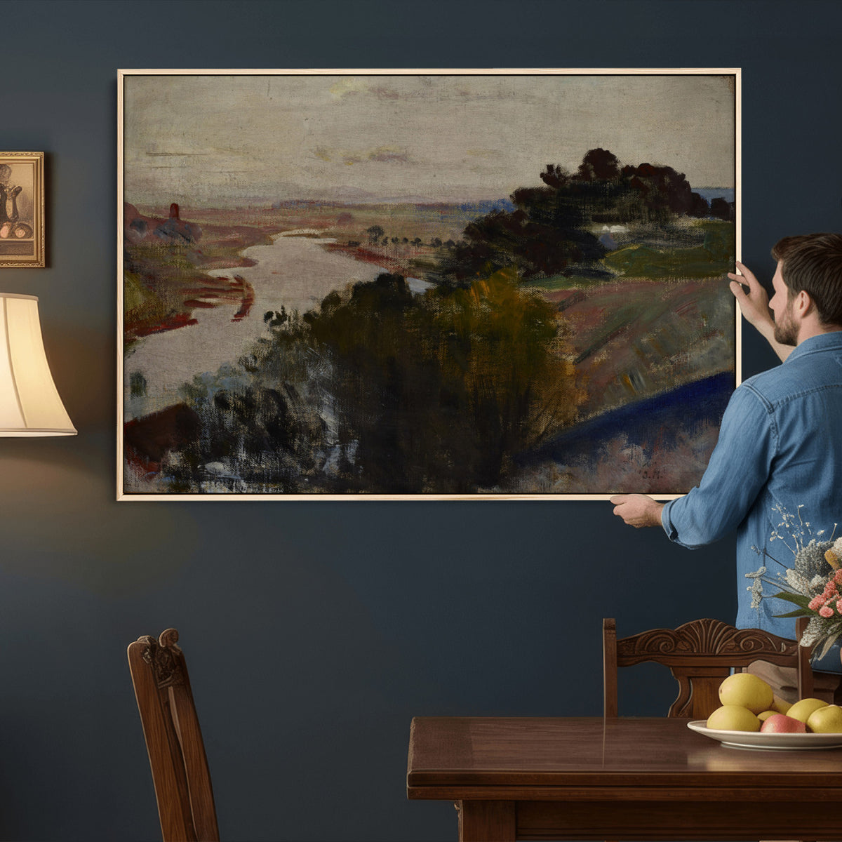 55507874-_Poster-30x20 - Jacek Malczewski Landscape at the Vistula Wall Art Canvas Print