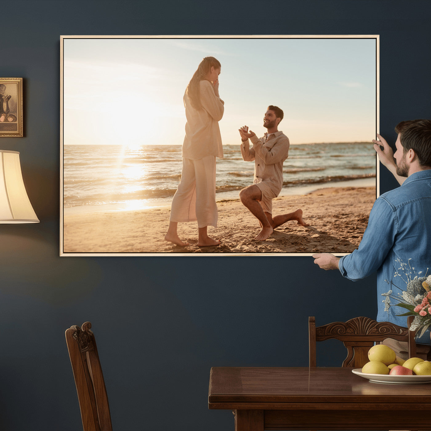 91913900-MGV-CV-36X24 - Custom Photo with Framed Canvas Wall Art Canvas Print Personalized Picture Print Framed Wall Art Digitally Printed Photo